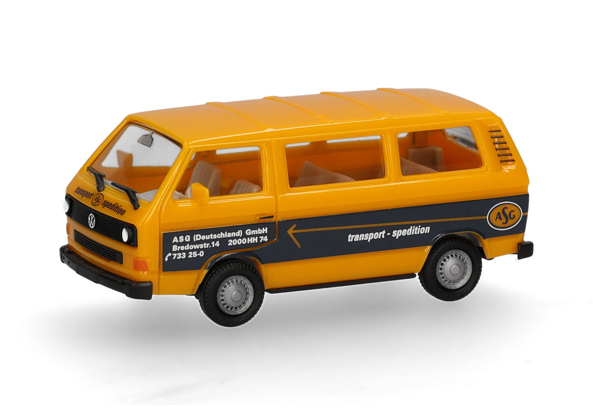 toy van, miniature van, orange van, model vehicle, transparent windows
