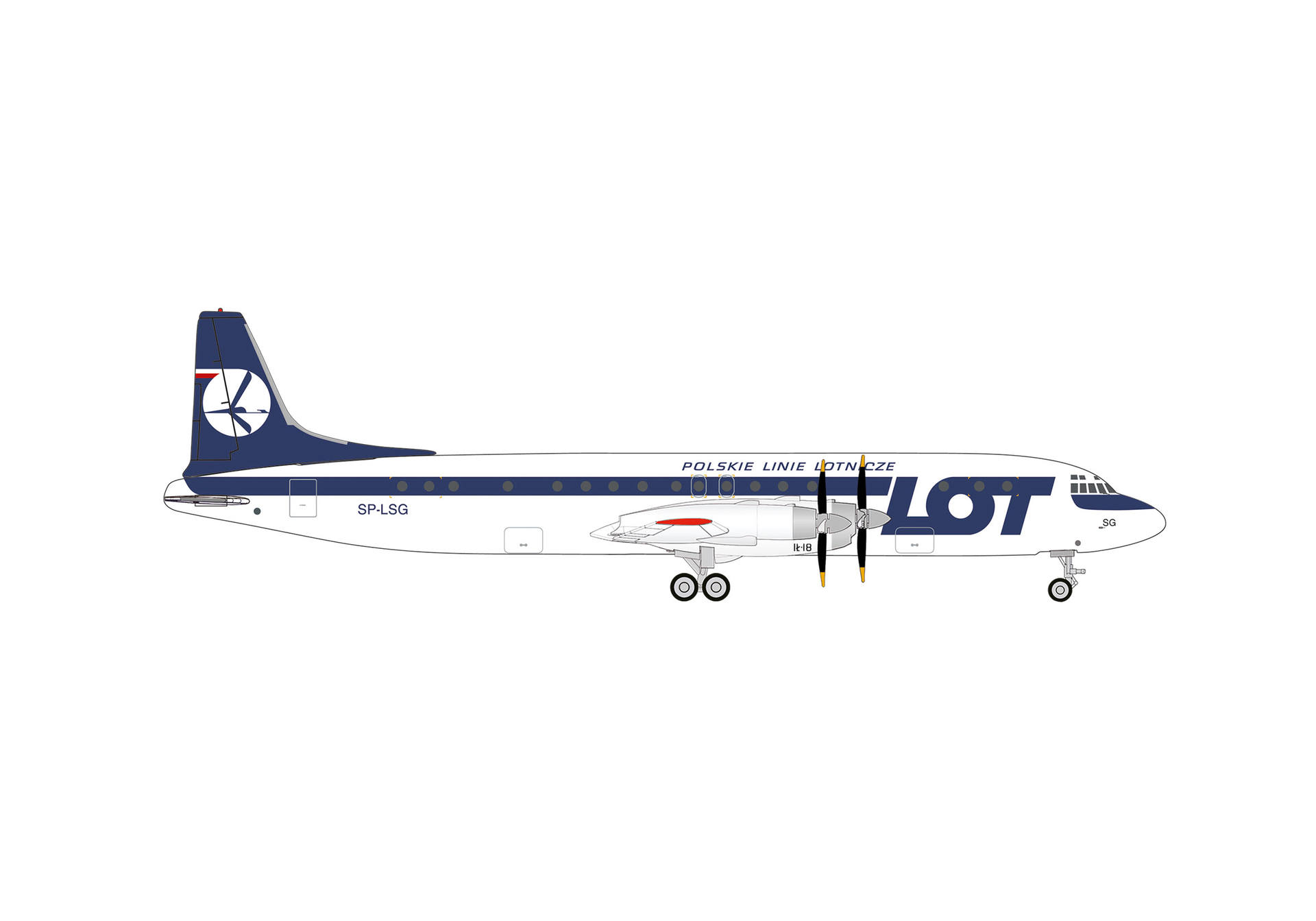 LOT Polish Airlines Ilyushin IL-18 (late colors) - SP-LSG