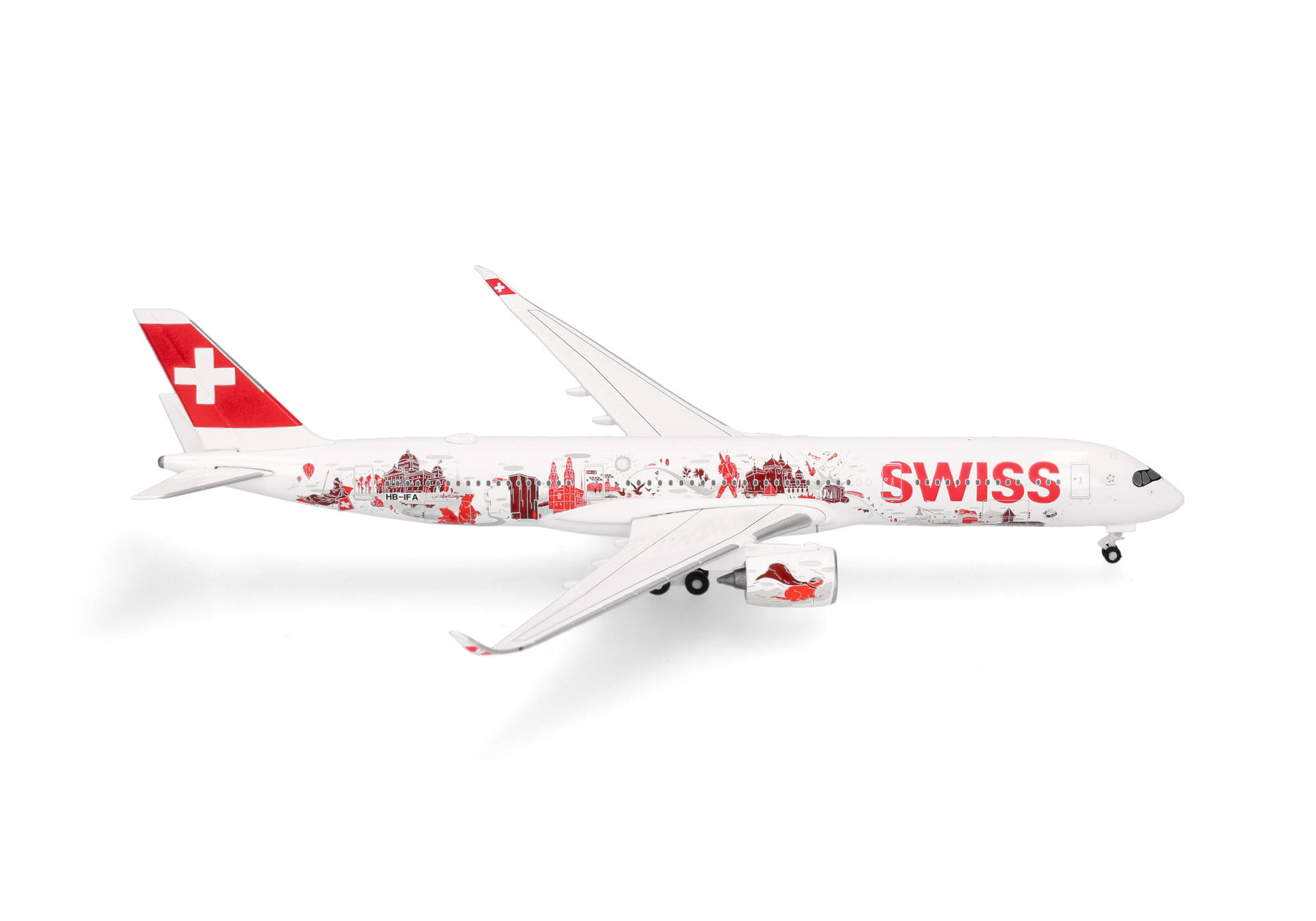 airplane, model, toy, livery, Swiss