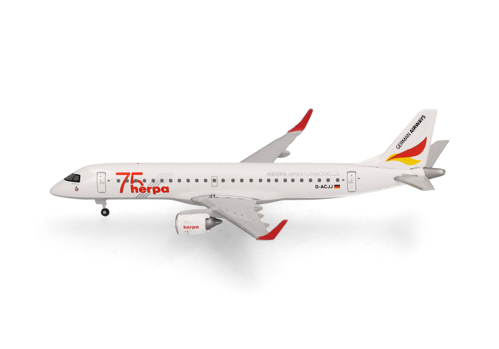 German Airways Embraer E190 “Herpa 75 Years” – D-ACJJ