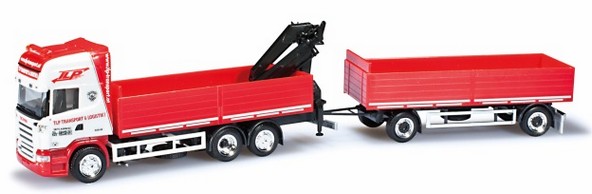 Scania R´04 TL building material hanger train with loading crane 3A/2A