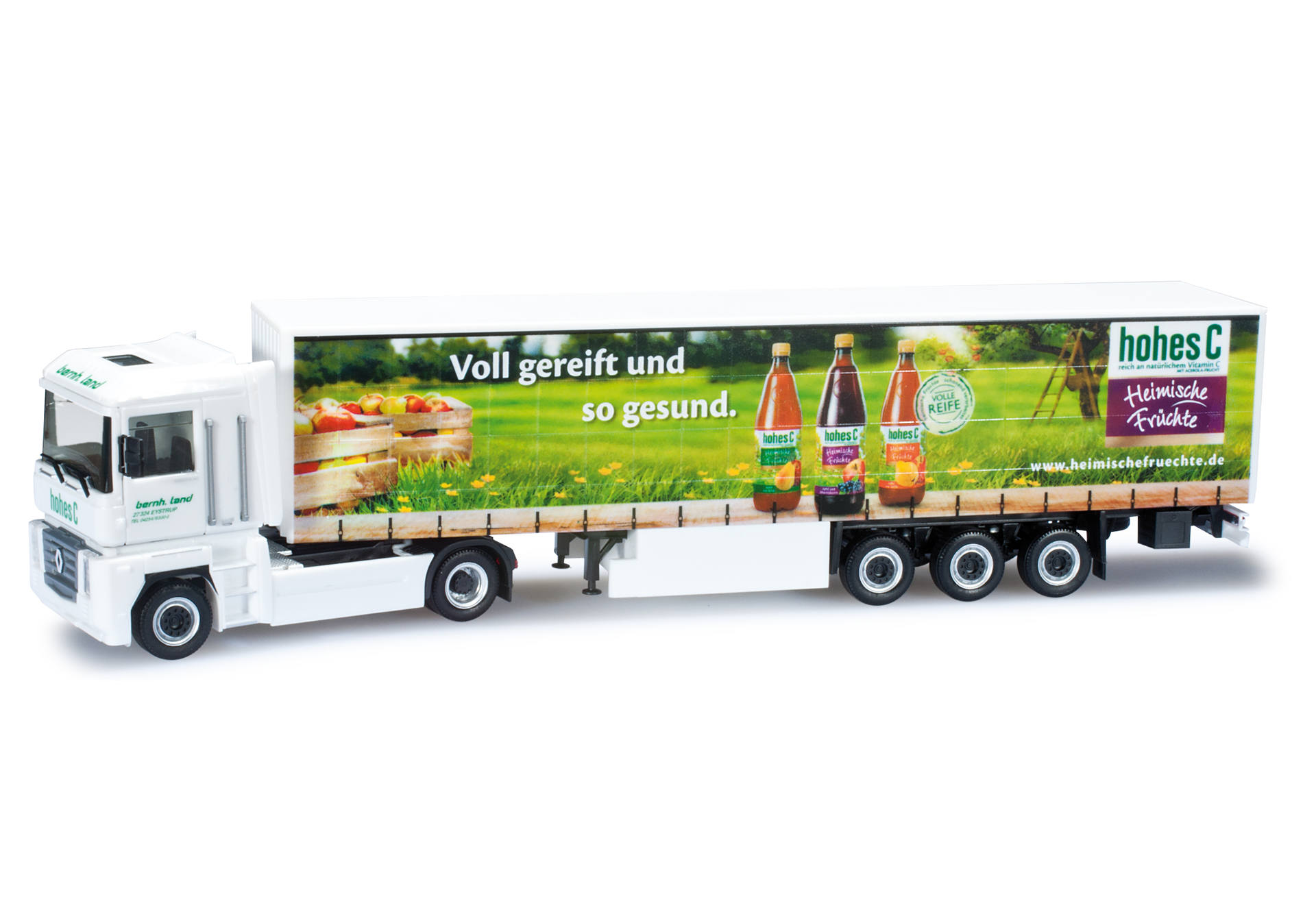 Renault Magnum curtain canvas semitrailer "Hohes C"