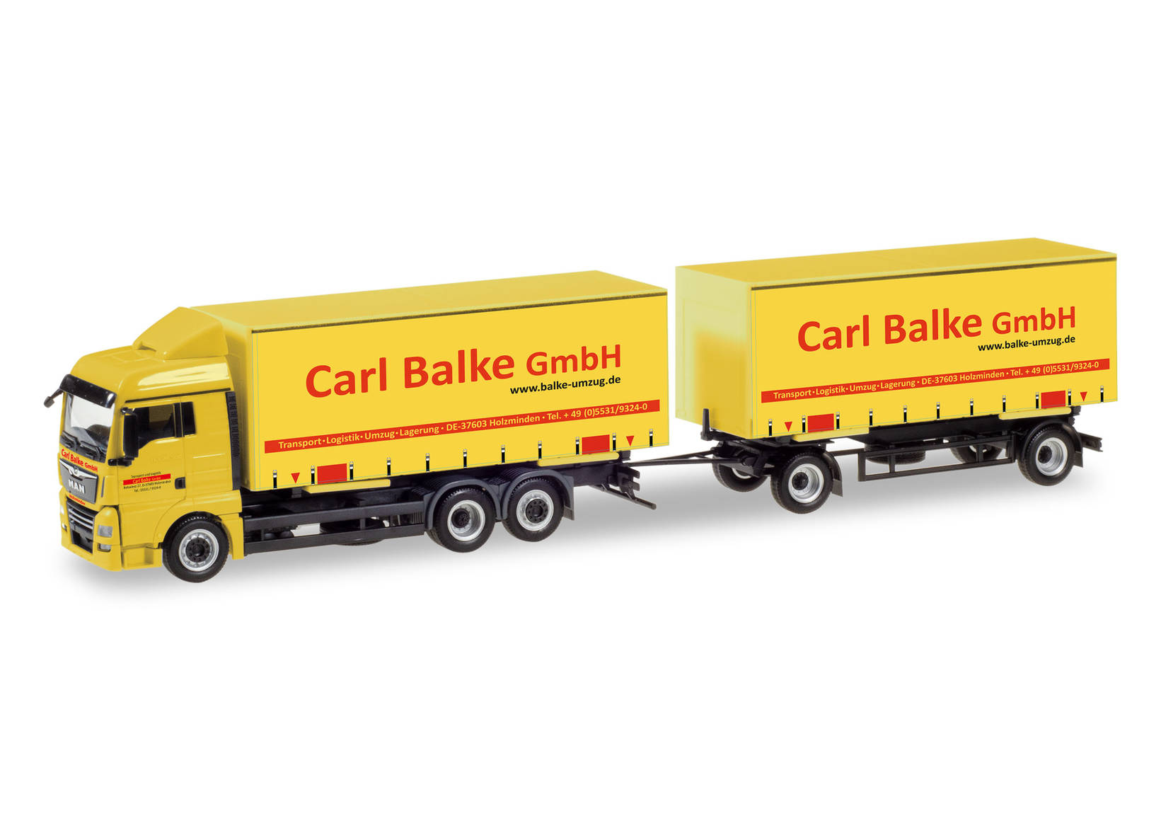 MAN TGX XLX curtain canvas Trailer "Carl Balke GmbH"