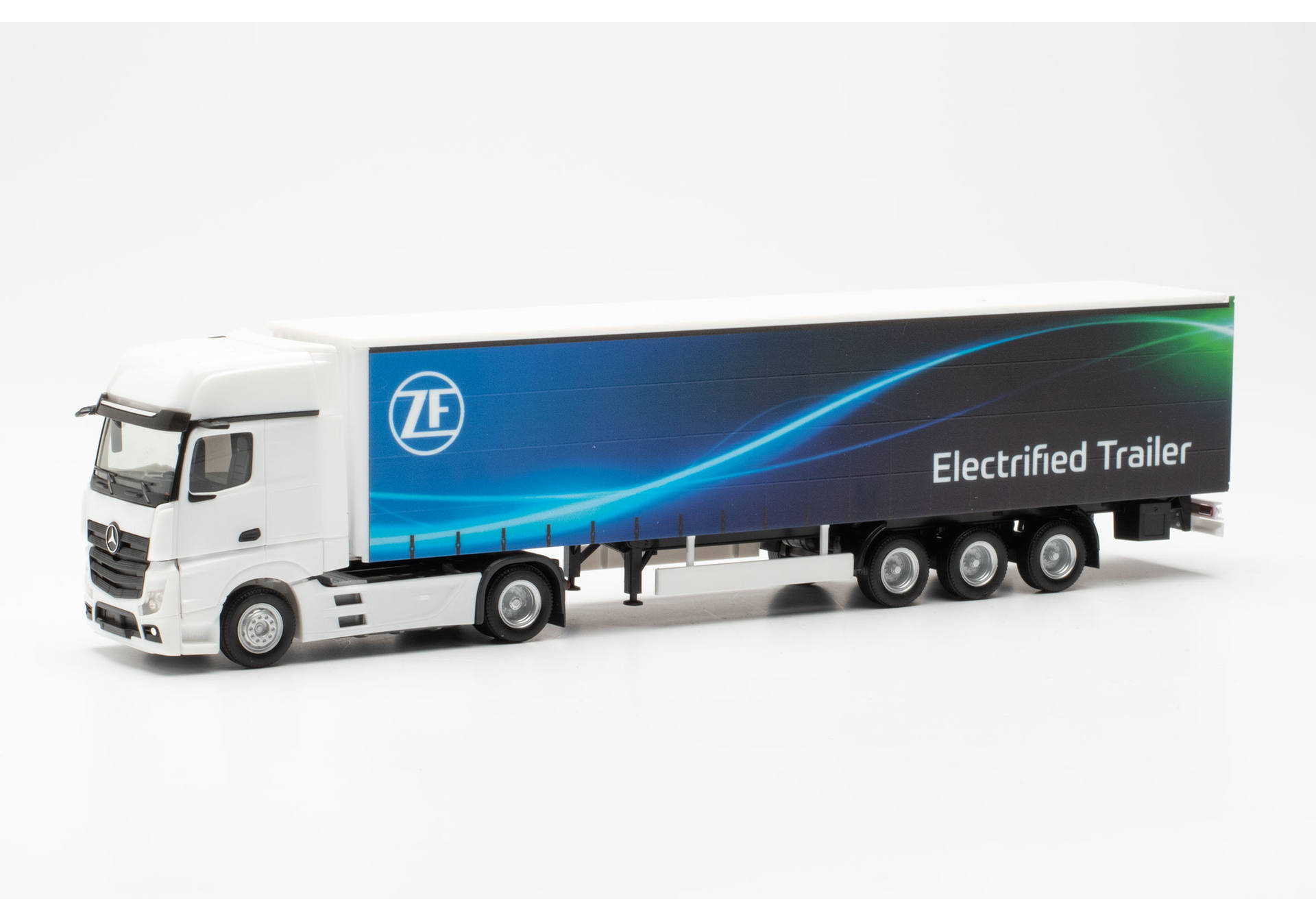 Mercedes-Benz Actros 18 Gigaspace curtain canvas semitrailer "ZF Group" (Express)