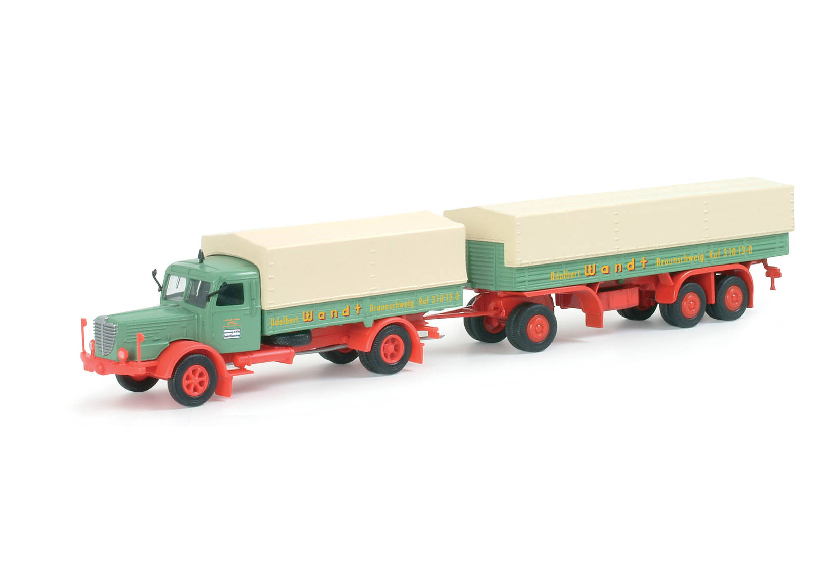 Herpa Buessing 8000 canvas cover trailer Wandt 152167