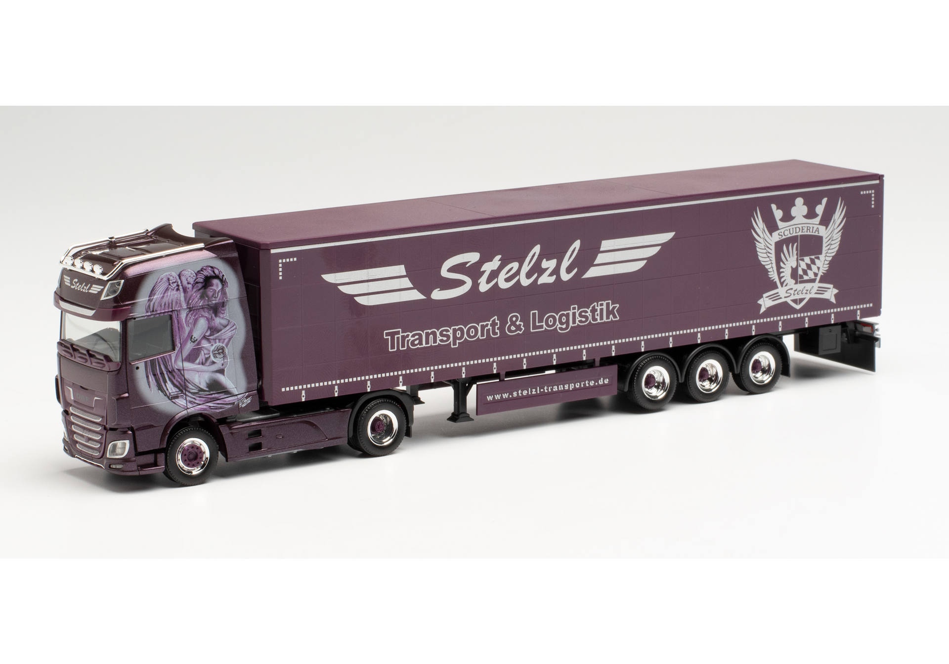 DAF XF SSC Euro 6 curtain canvas semitrailer truck „Stelzl“