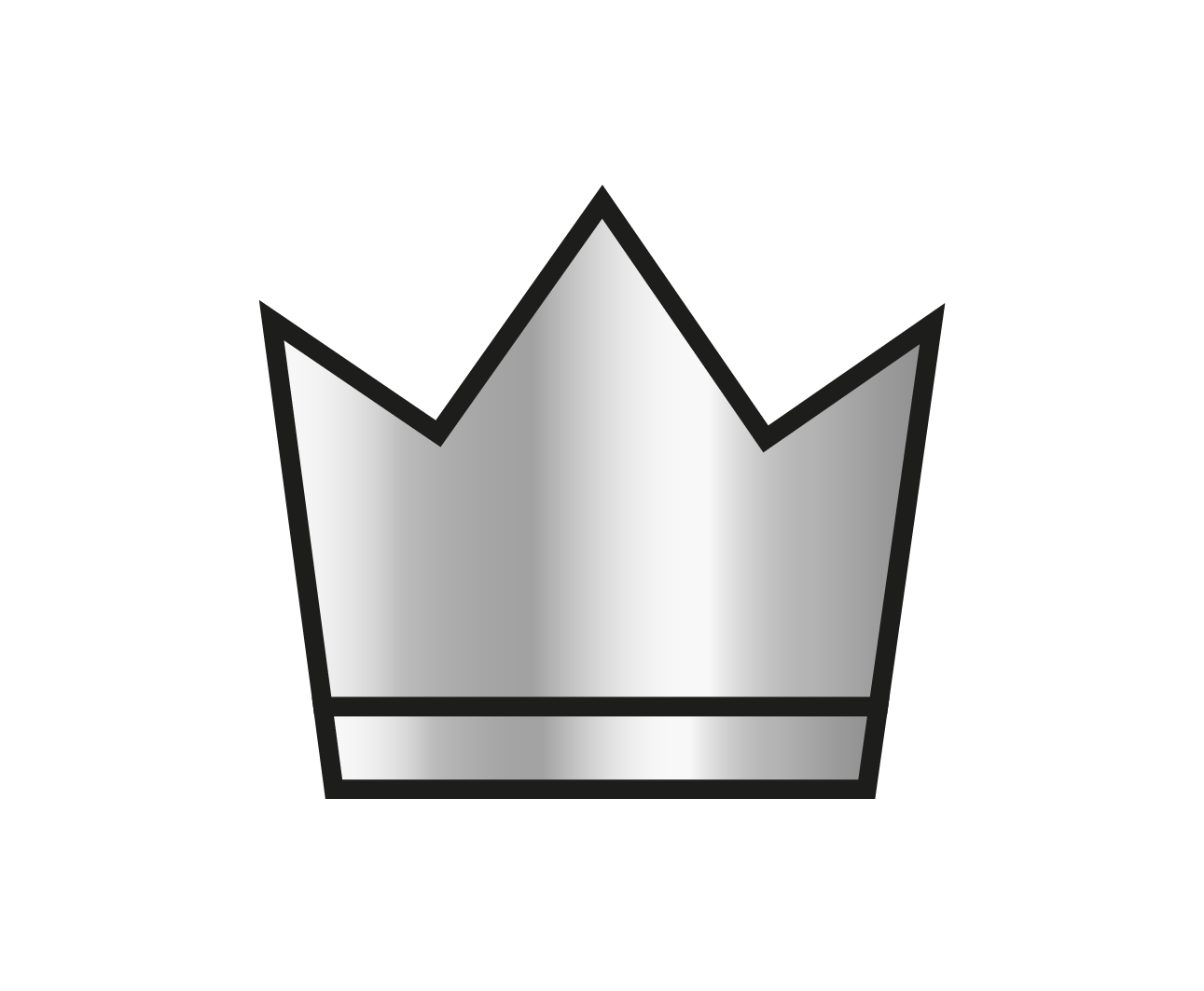 Icon from Herpa Club: Image silver crown, isolated graphic
