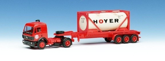 Mercedes-Benz SK '88 Tankcontainer saddle train 2A/3A 30 "Trailer with 20" container