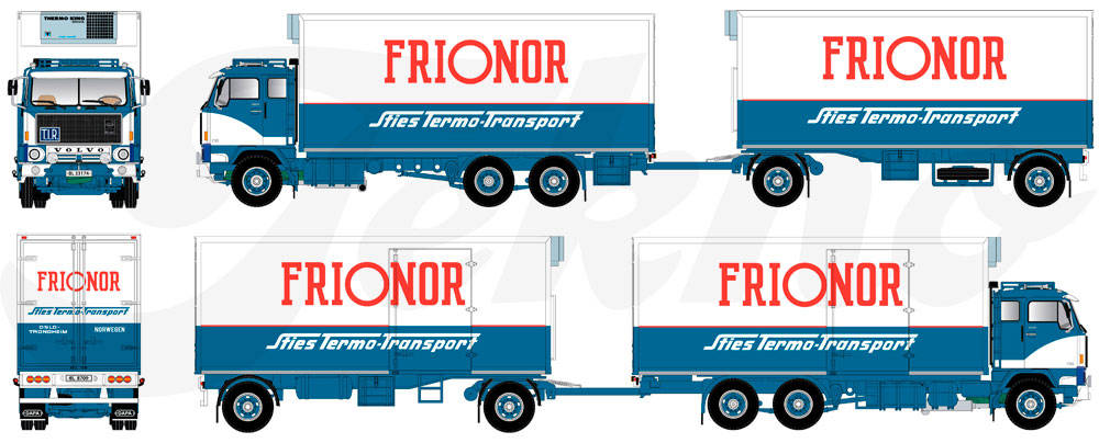 Volvo F89 box trailer "Frionor"