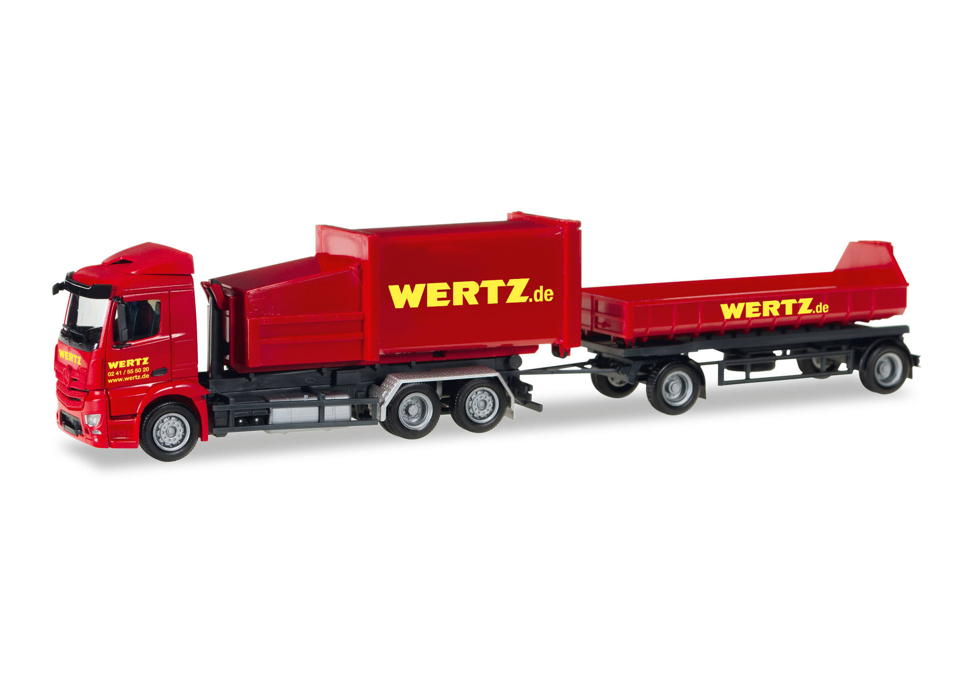 Mercedes-Benz Antos Pressmüllcontainer-Hängerzug "Wertz Aachen"