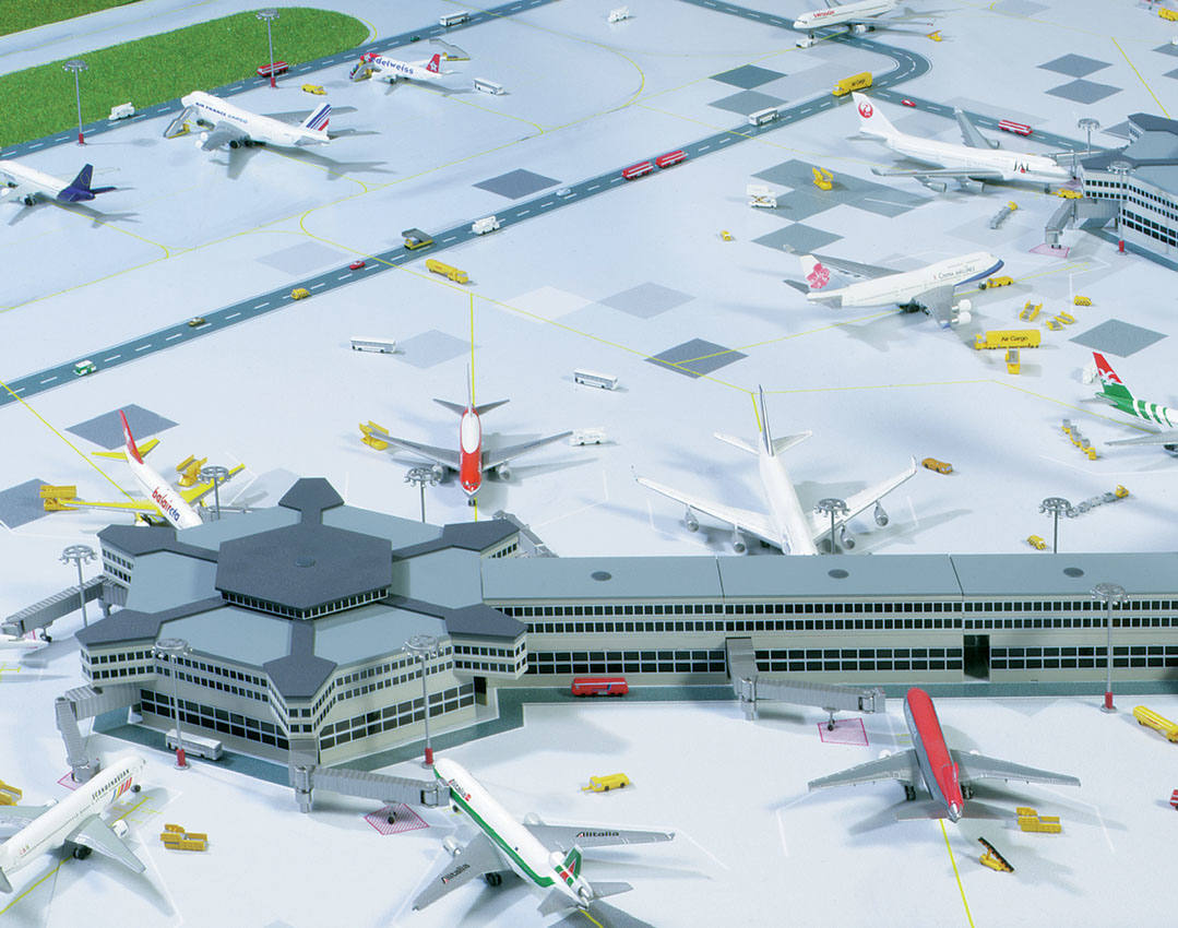 Airport buildings complete (without accessories and planes)