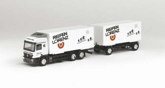Mercedes-Benz Actros L interchangeable cargo box trailer "Lorenz tires"