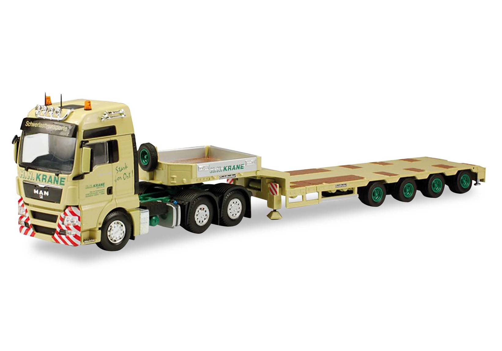 MAN TGX XXL semi low-boy semitrailer "H.N.Krane"
