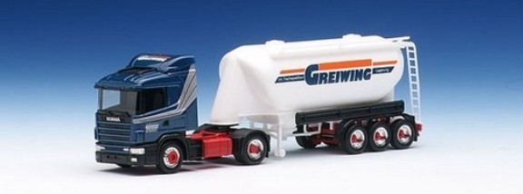 Scania 124 hl uddersilo saddle train 2a/3a