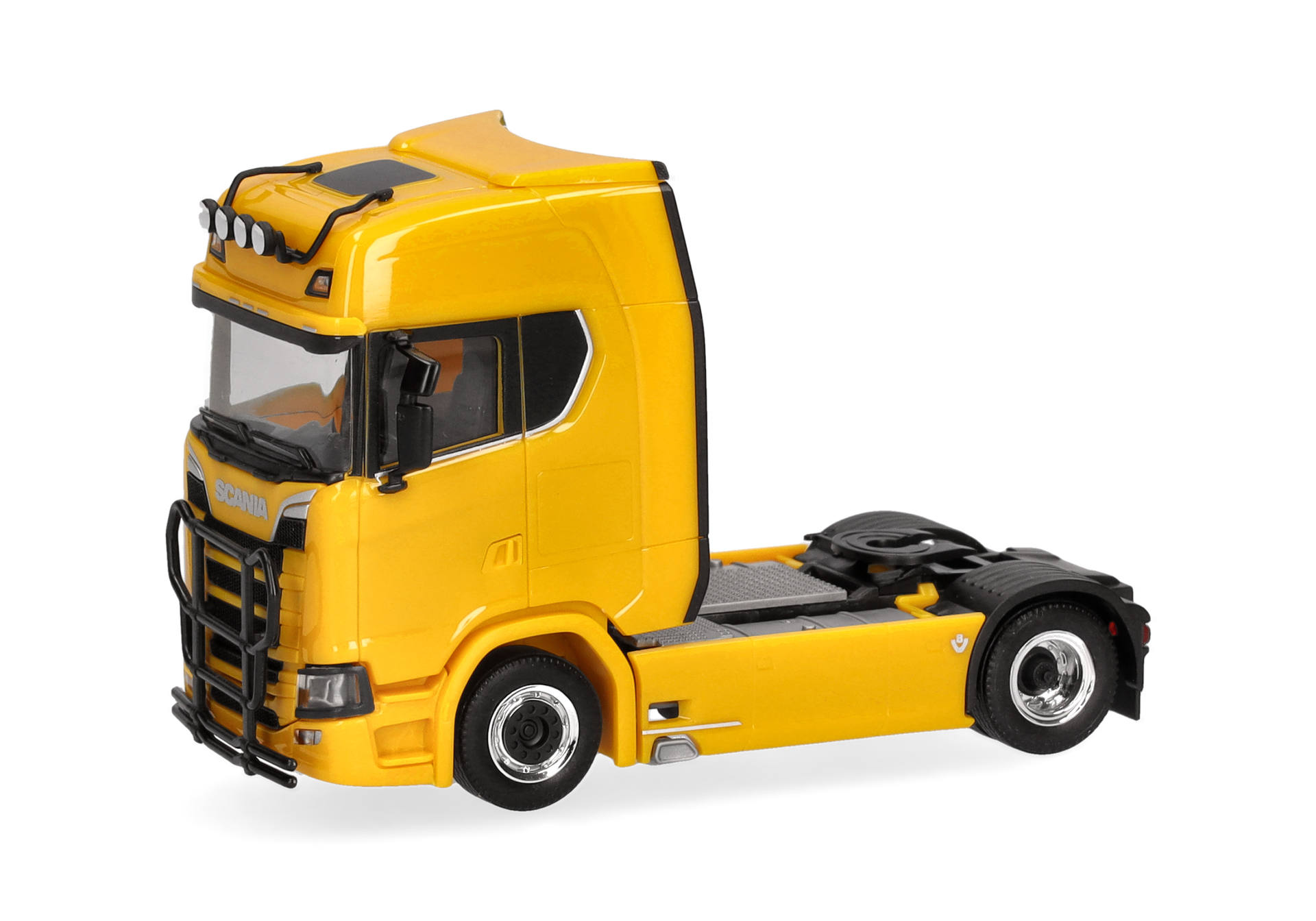 Scania CS 20 HD rigid tractor 2axles, broom yellow