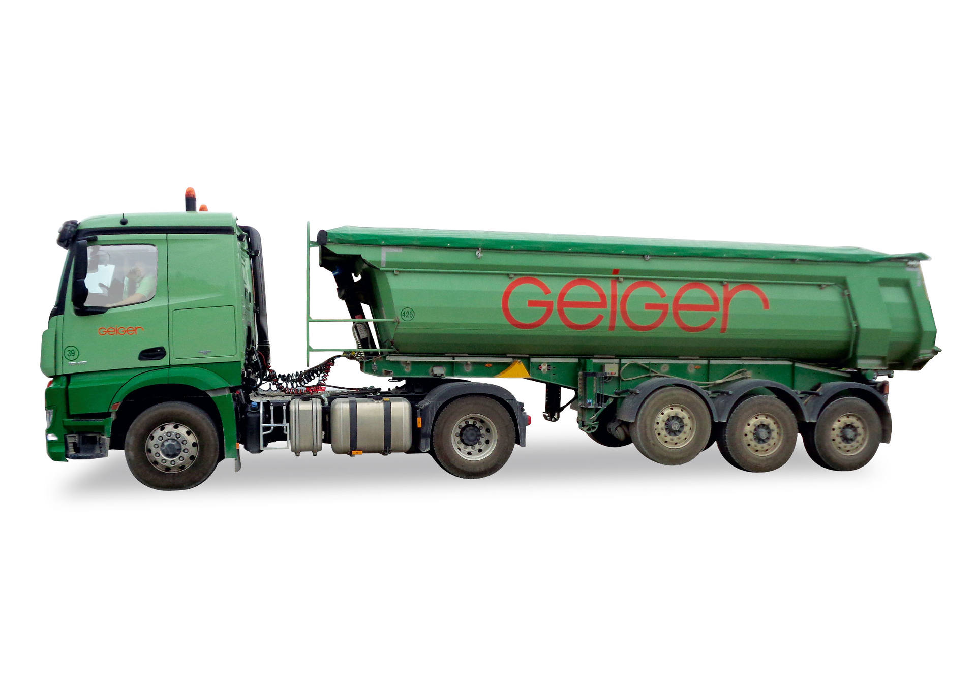 Mercedes-Benz Arocs dump semitrailer "Geiger"