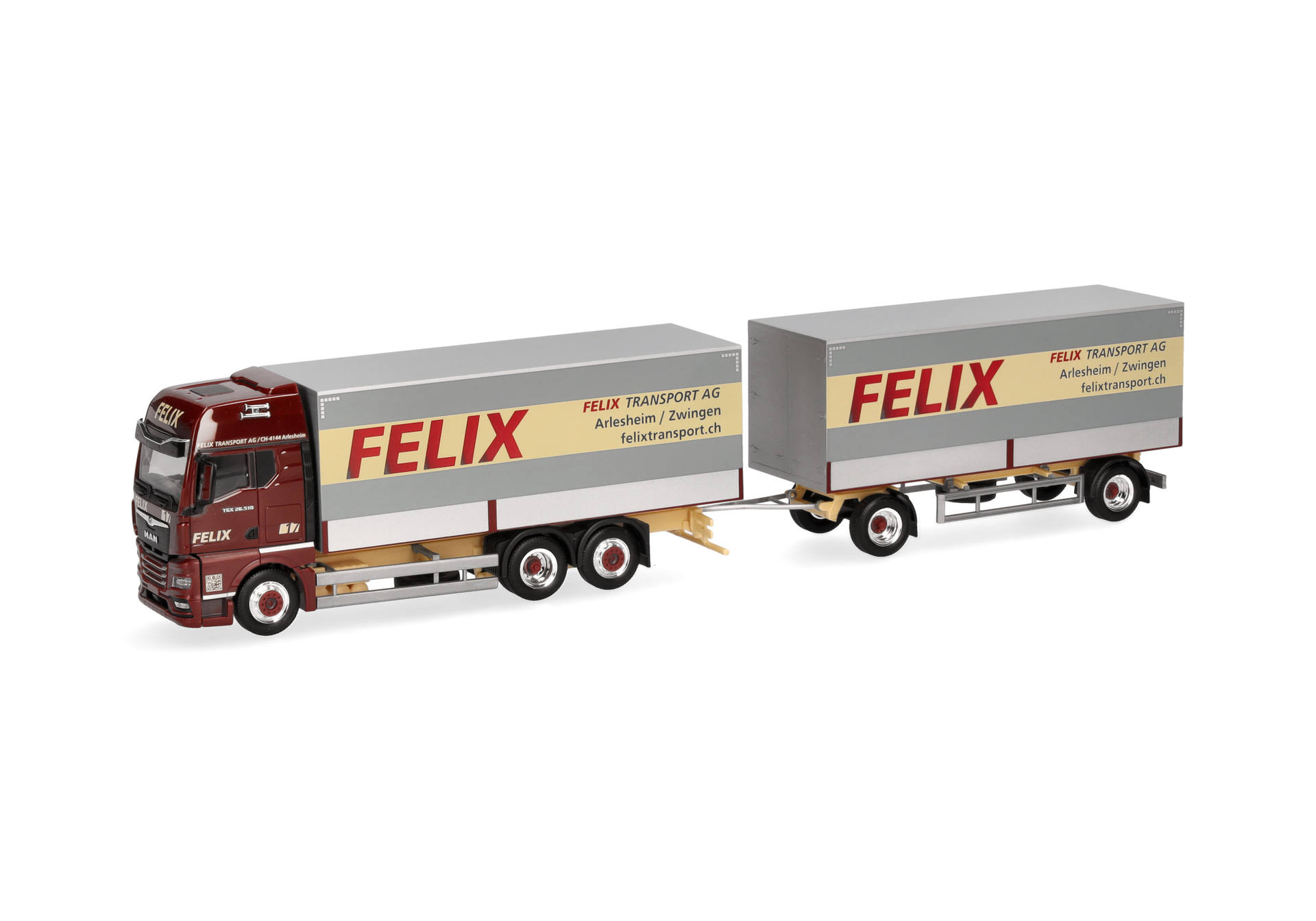MAN TGX GX platform trailer truck "Felix" (Switzerland)