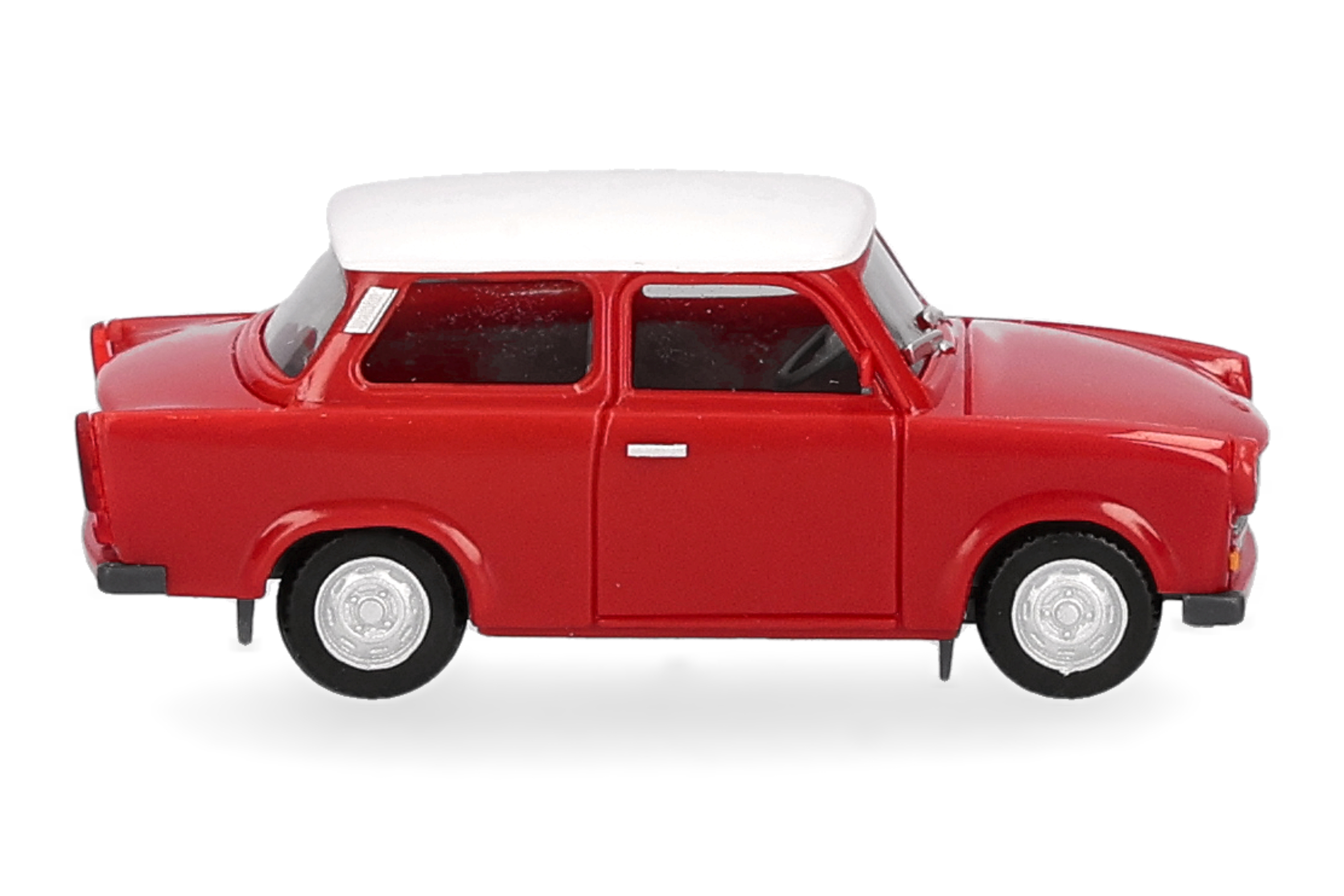 Trabant 601 sedan, red, white roof