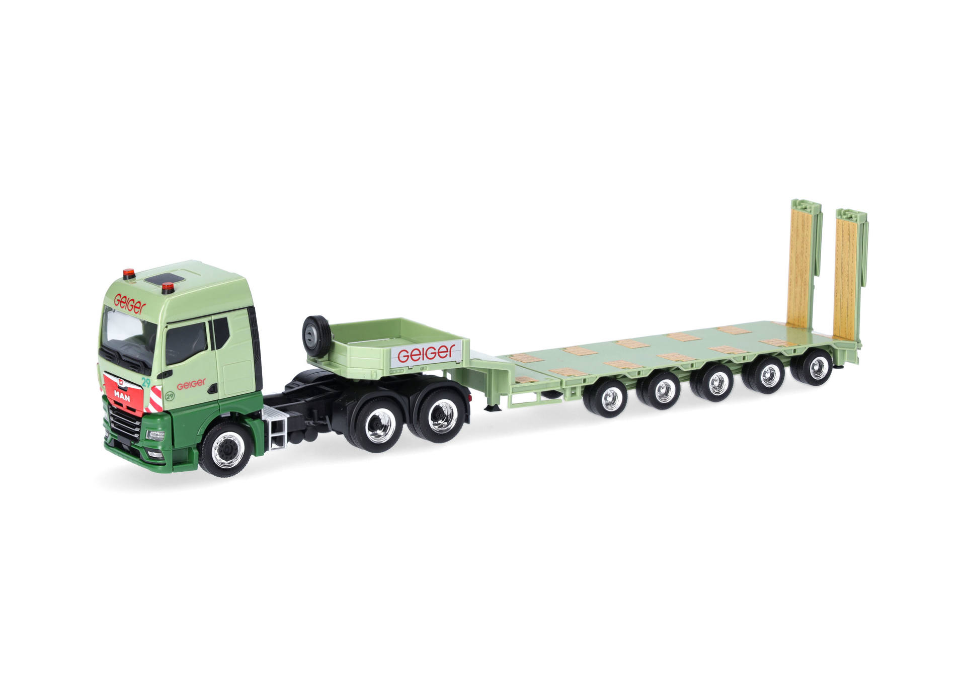 MAN TGX GM semi low-boy semitrailer "Geiger"