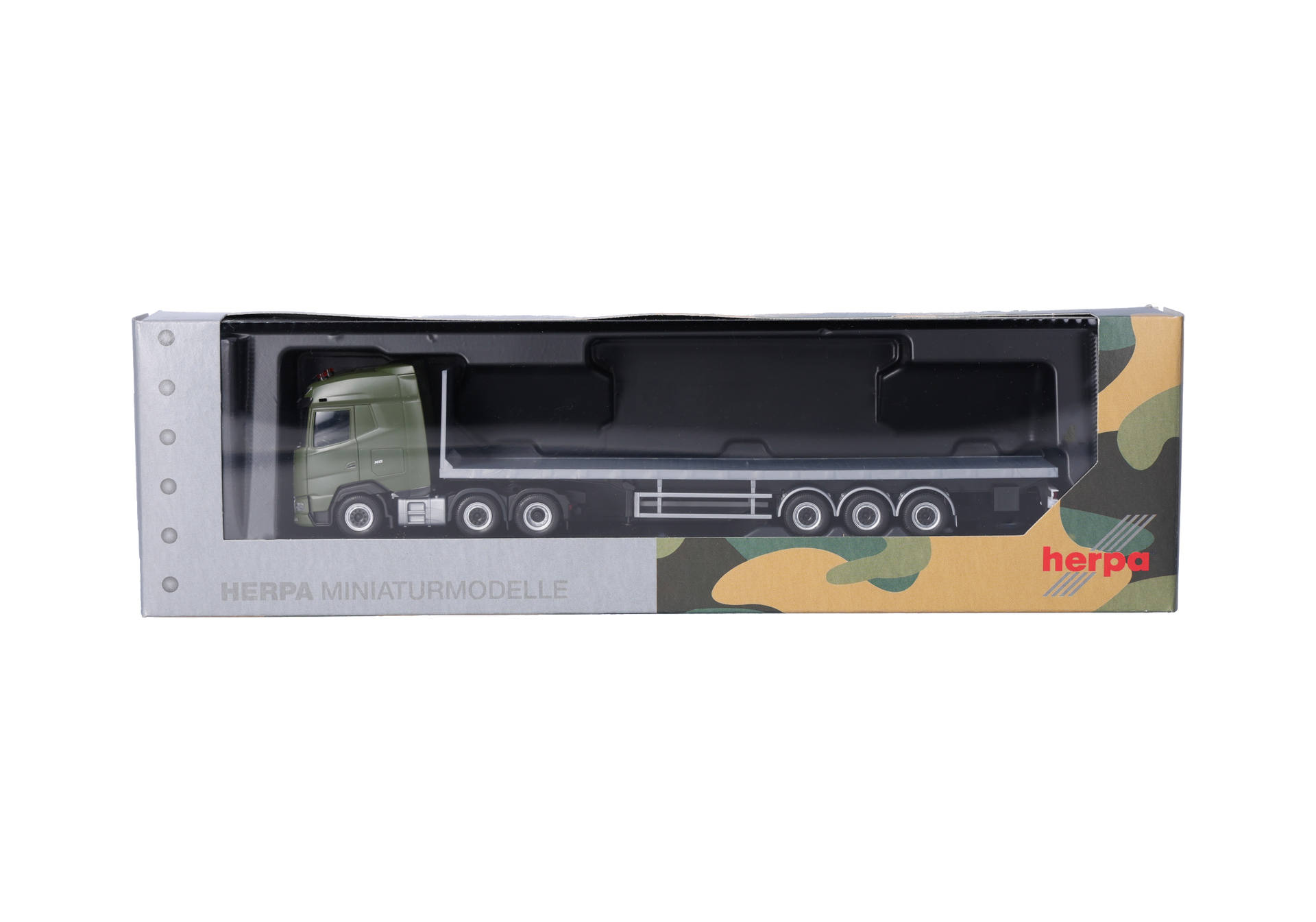 truck, semi-truck, lorry, scale model, camouflage