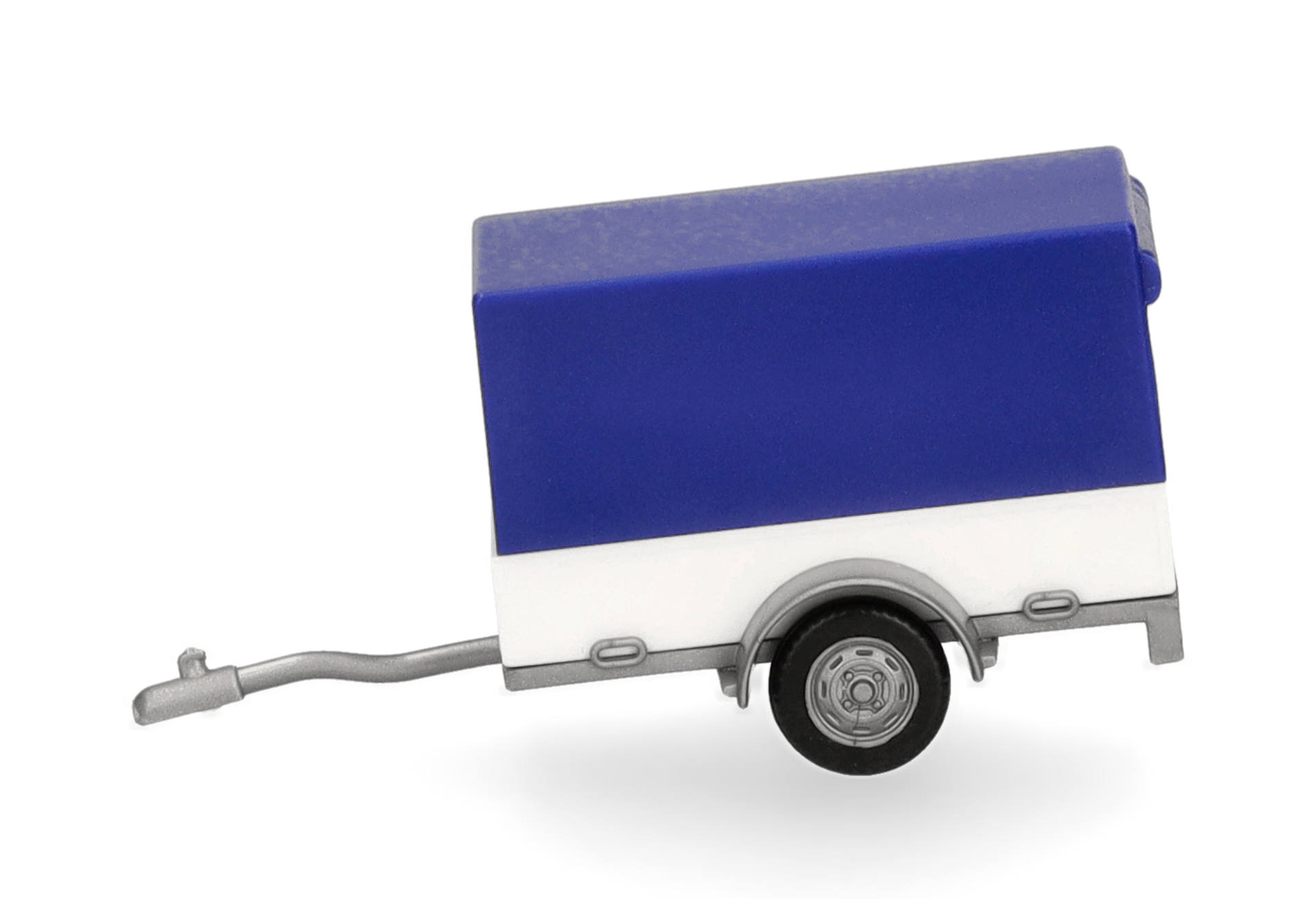 trailer, truck, toy, blue, miniature
