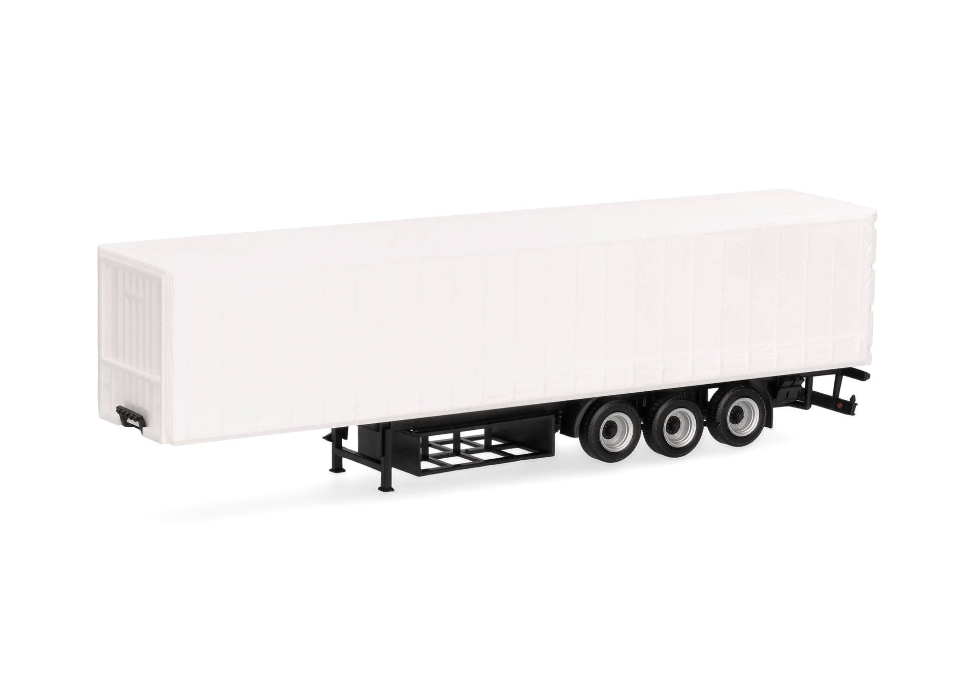 trailer, container, box, flatbed, white
