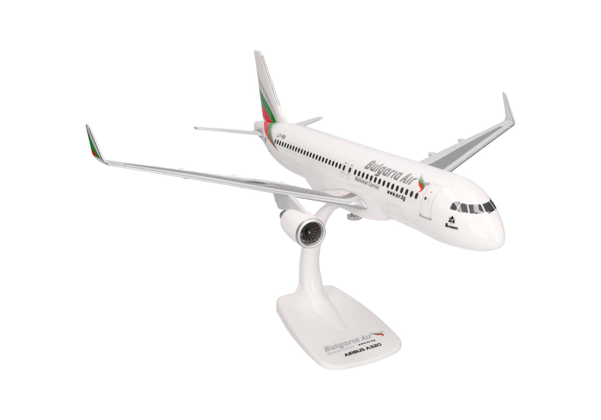 flugzeug modell, Bulgarien Air, A320, Jet-Triebwerk, Ausstellungsständer