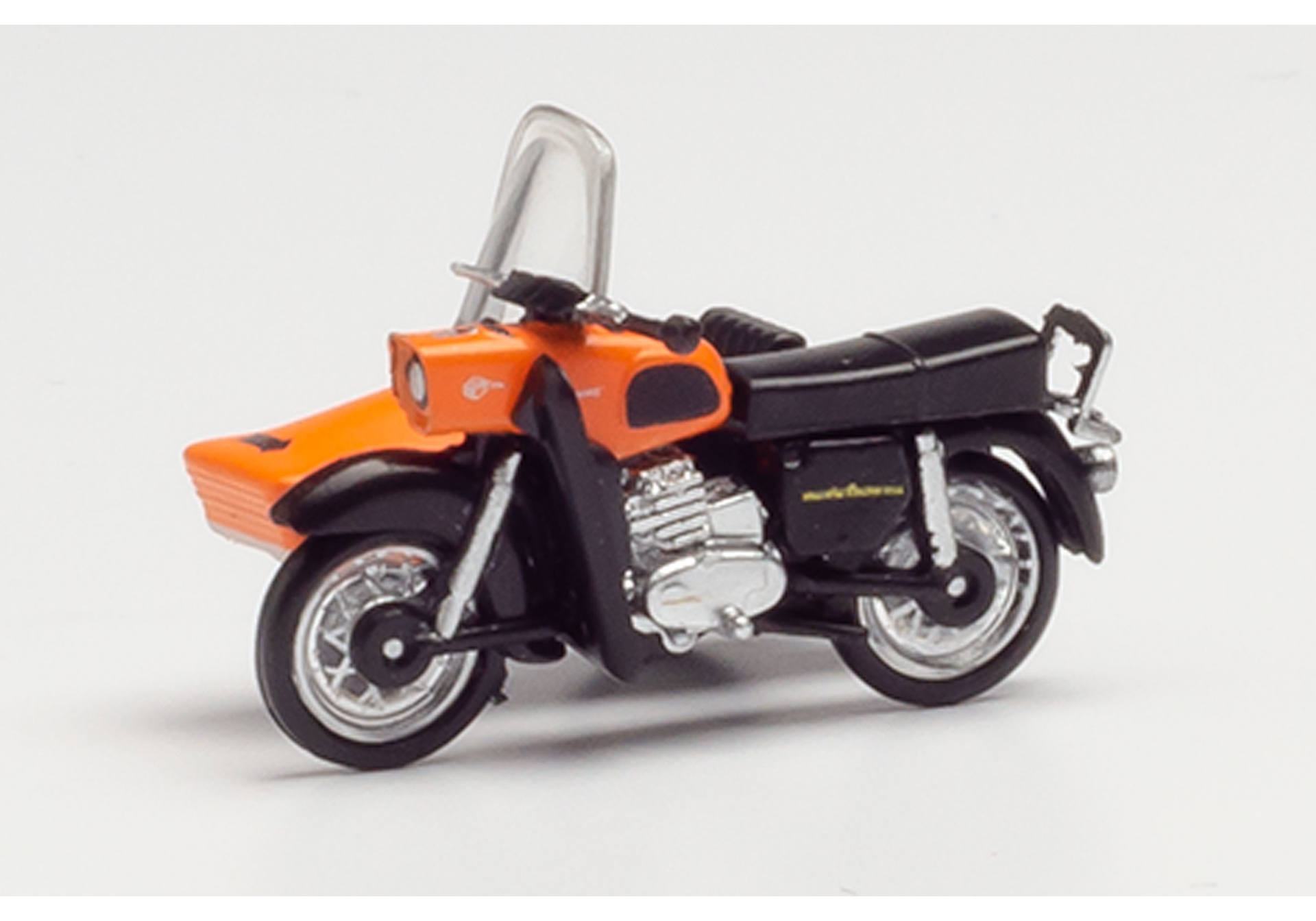 MZ 250 mit Beiwagen, orange