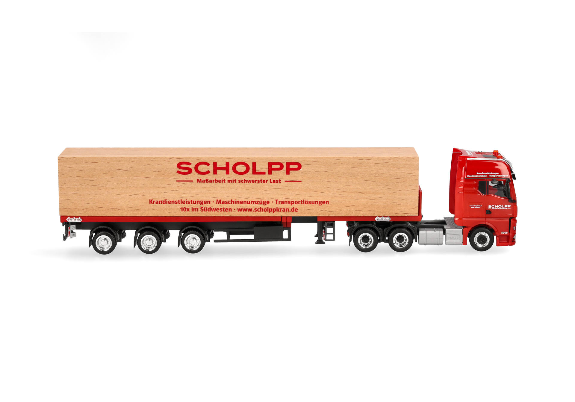 MAN TGX GX teletrailer semitrailer truck "70 years Scholpp"