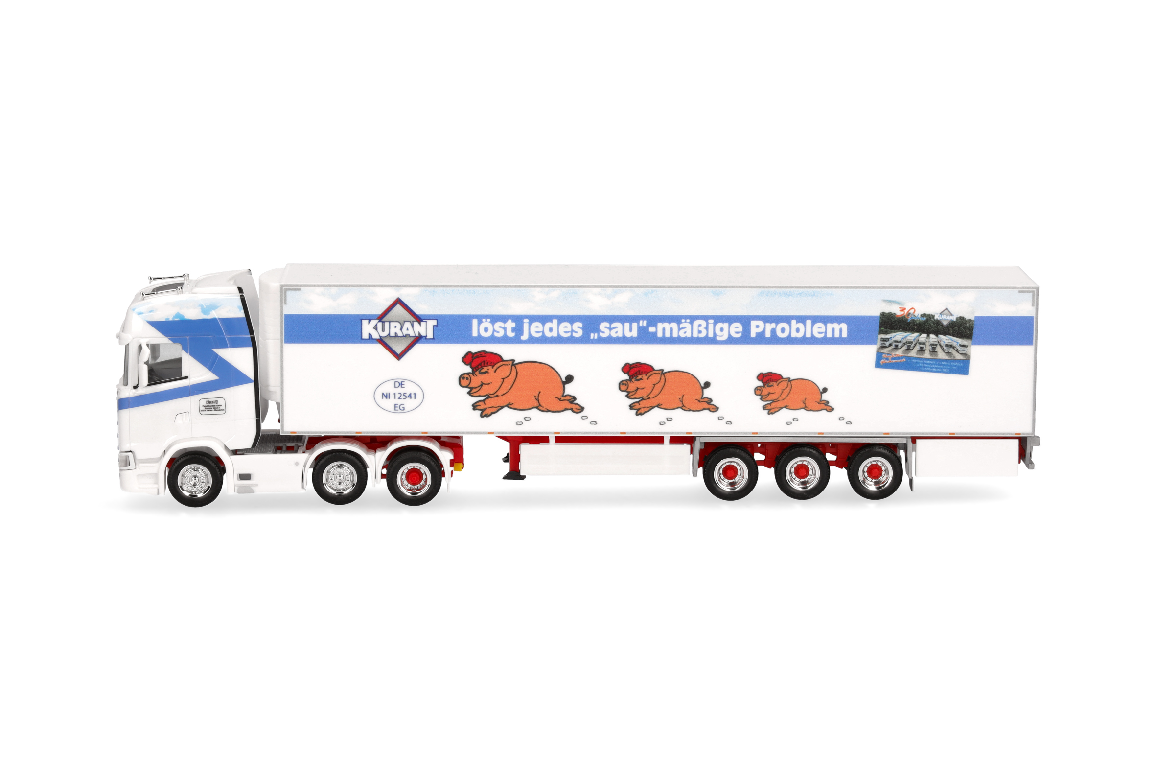 Scania CS 20 HD refrigerated box semitrailer "Kurant Fleisch" (Lower Saxony / Hatten)