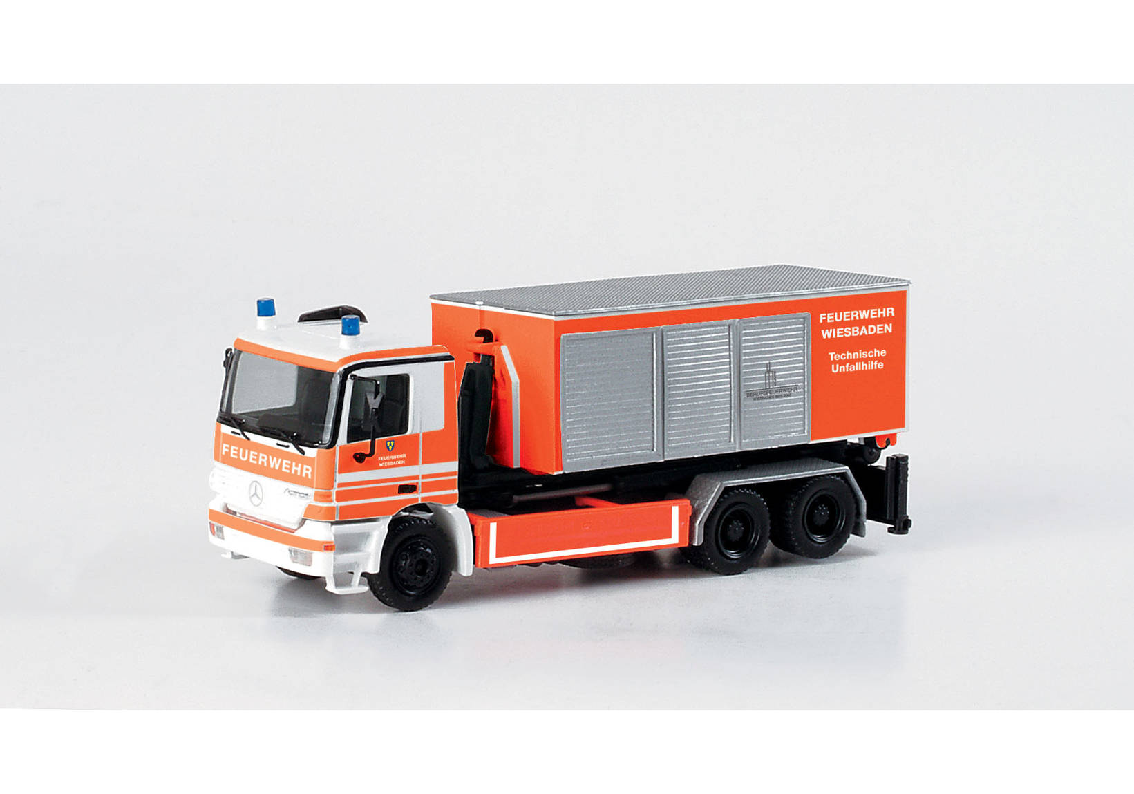 Herpa Mercedes Benz Actros M Abrollcontainer Lkw Fw Wiesbaden