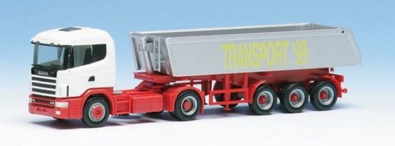 Scania 124 HL Kippmulde saddle train 2A/3A