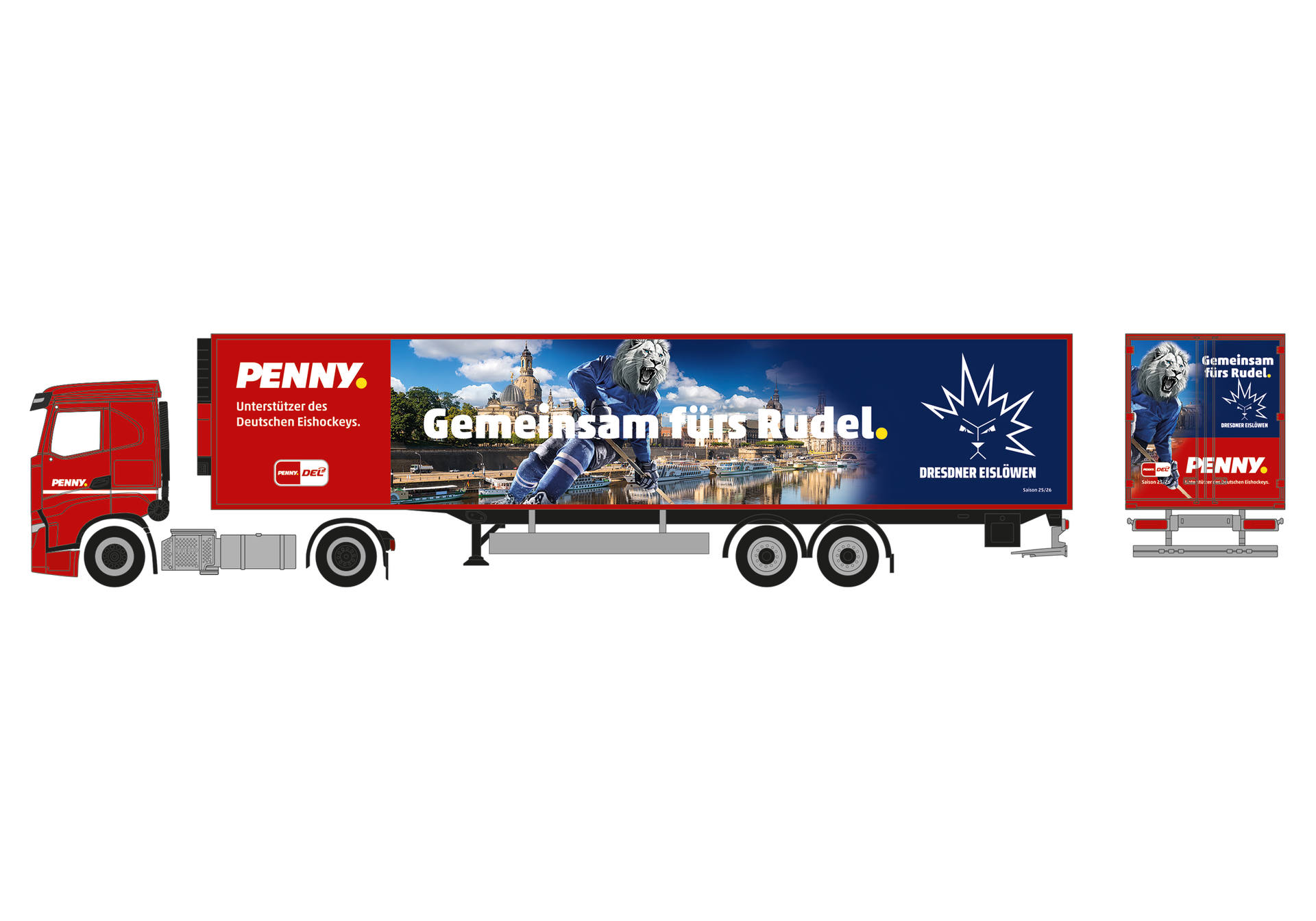 Iveco S-Way Kühlkoffer-Sattelzug "PENNY DEL / Dresdner Eislöwen"