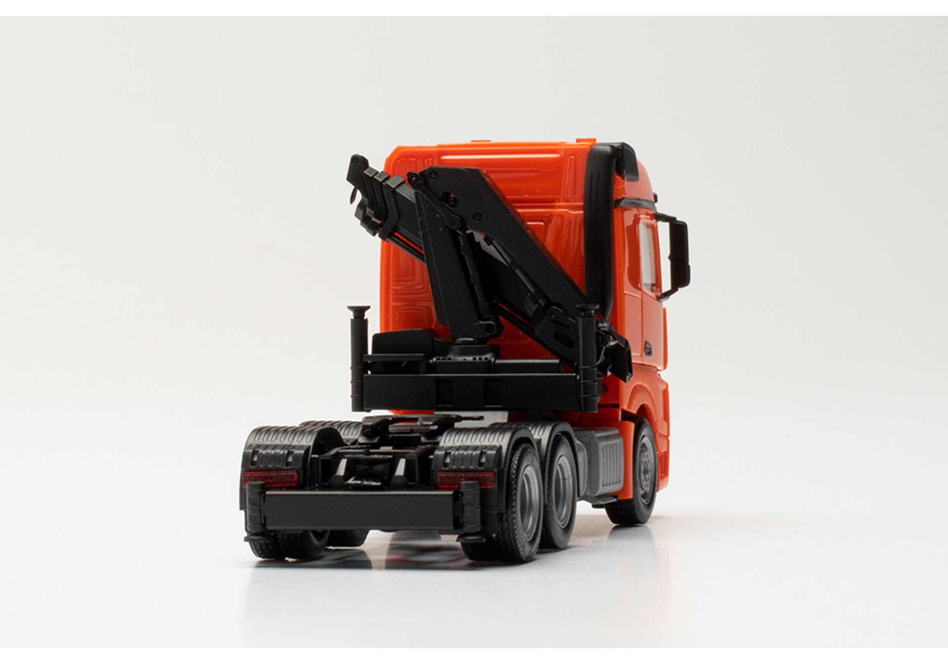 Mercedes-Benz Arocs 6x4 tractor with crane, orange