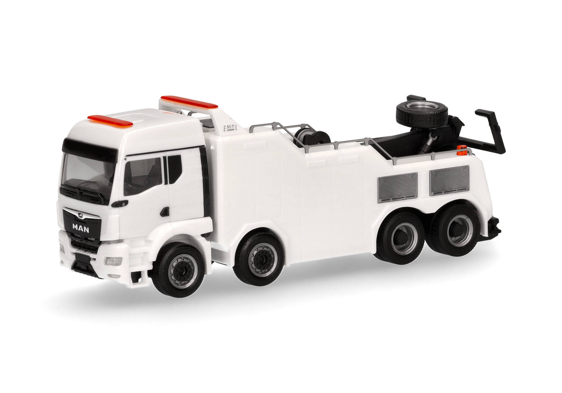MAN TGS TM Empl Bison Wrecker tow truck, white
