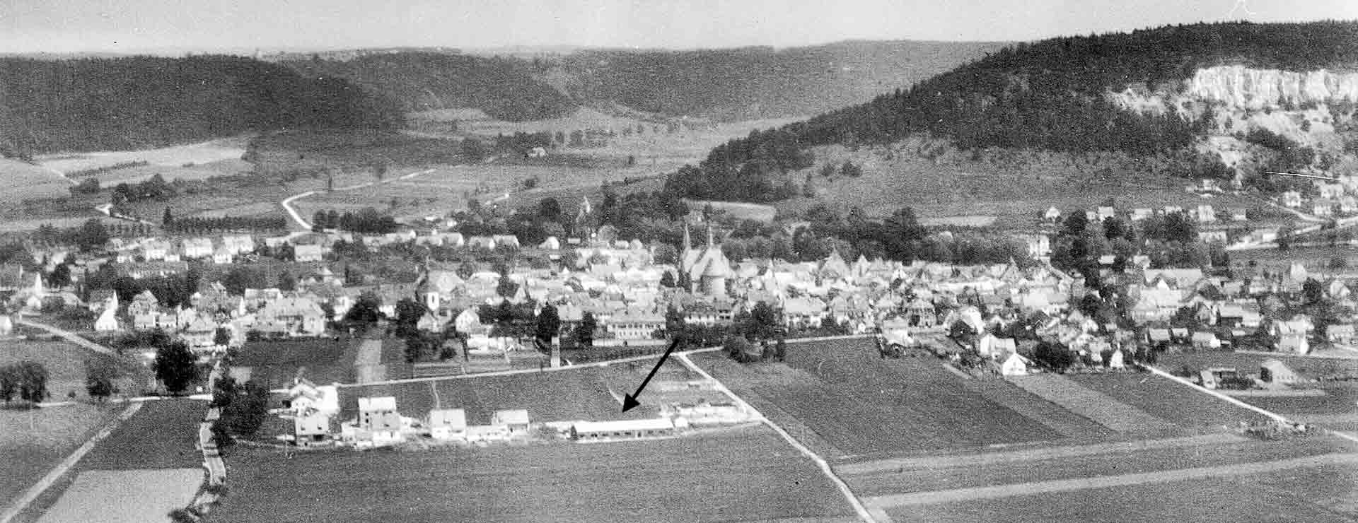 Historisches Foto in schwarz-weiß: Dietenhofen