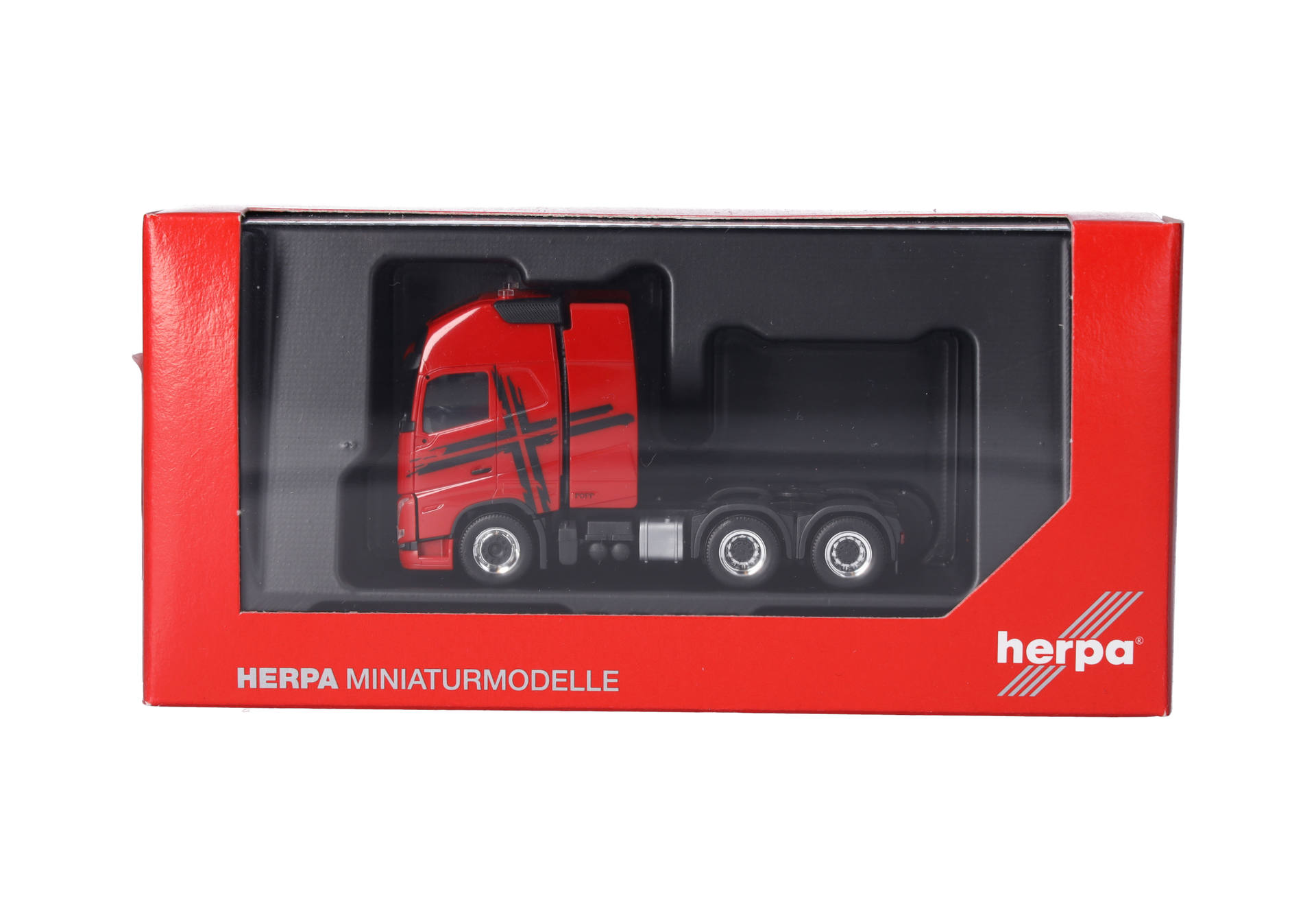 Volvo FH 16 GL XL 2020 rigid tractor with heavy-duty tower 3axles, red-black