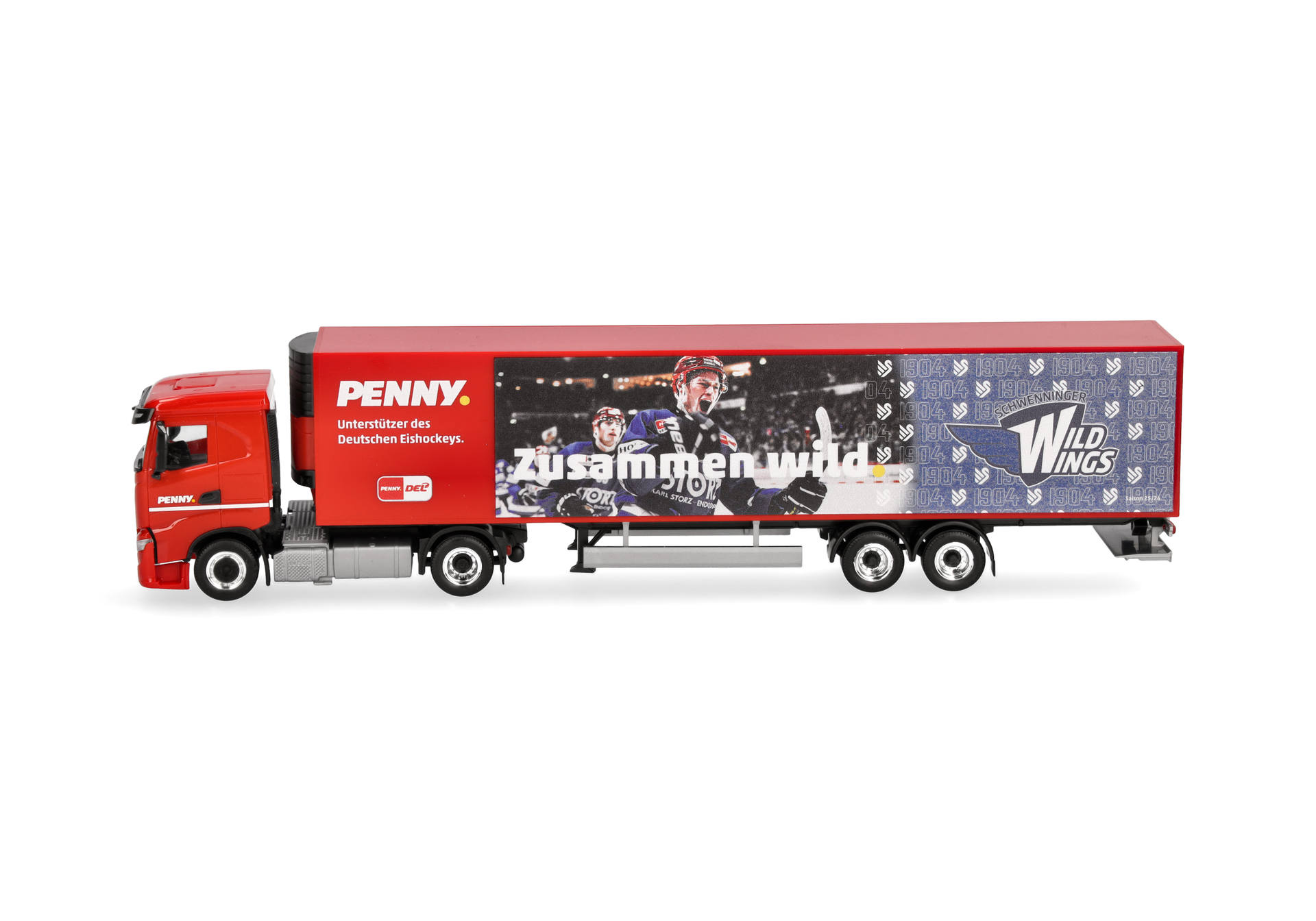 truck, toy, red, trailer, graphics