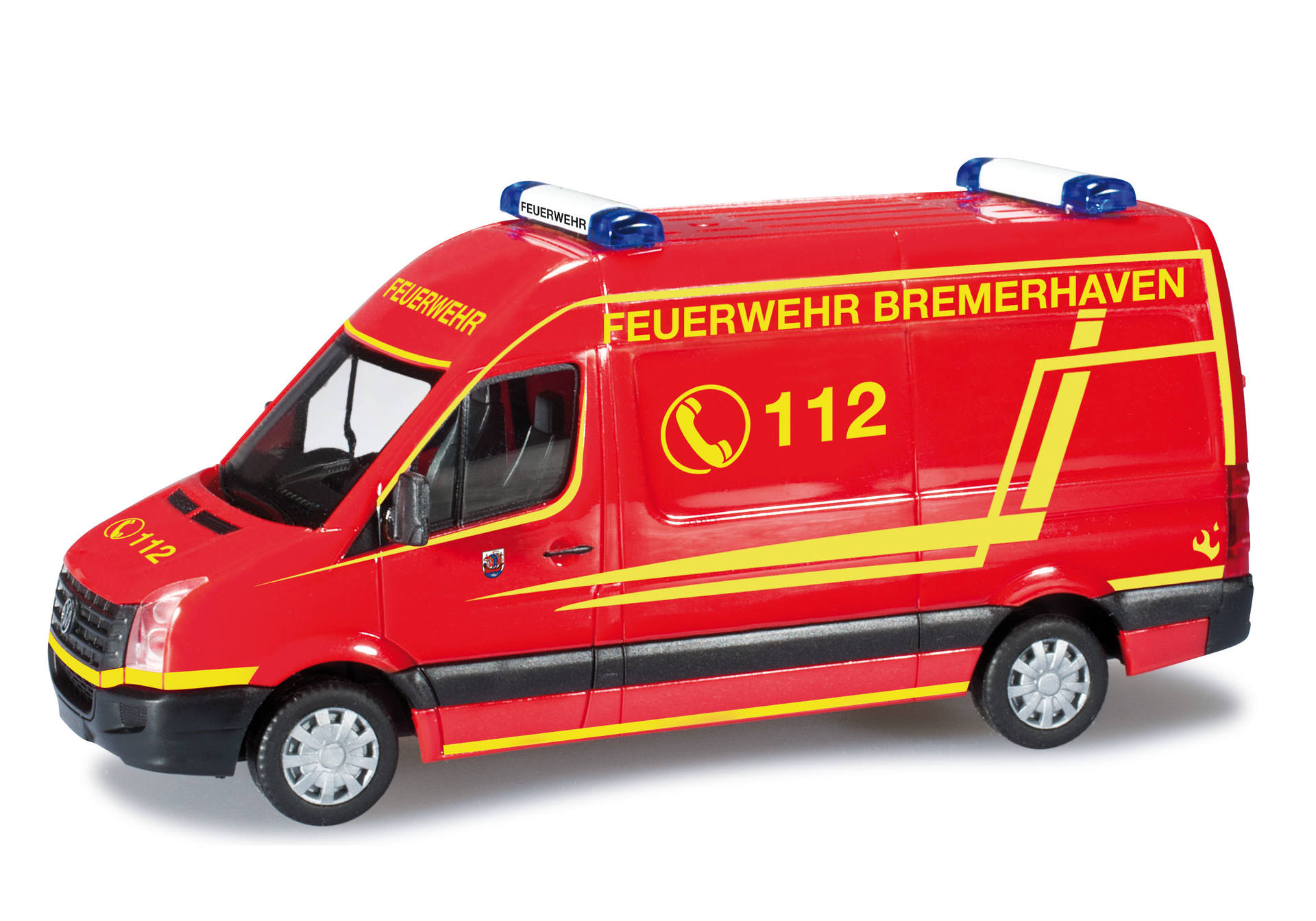 VW Crafter box type with raised roof "Bremerhaven fire department"