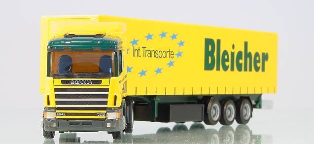 Scania 124 curtain canvas semitrailer "Bleicher"