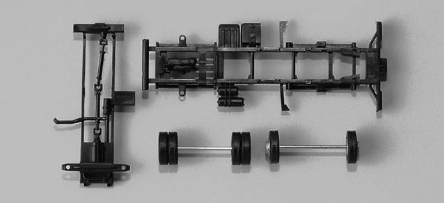 chassis for tractor LF 10/6 black Content: 2 pcs.