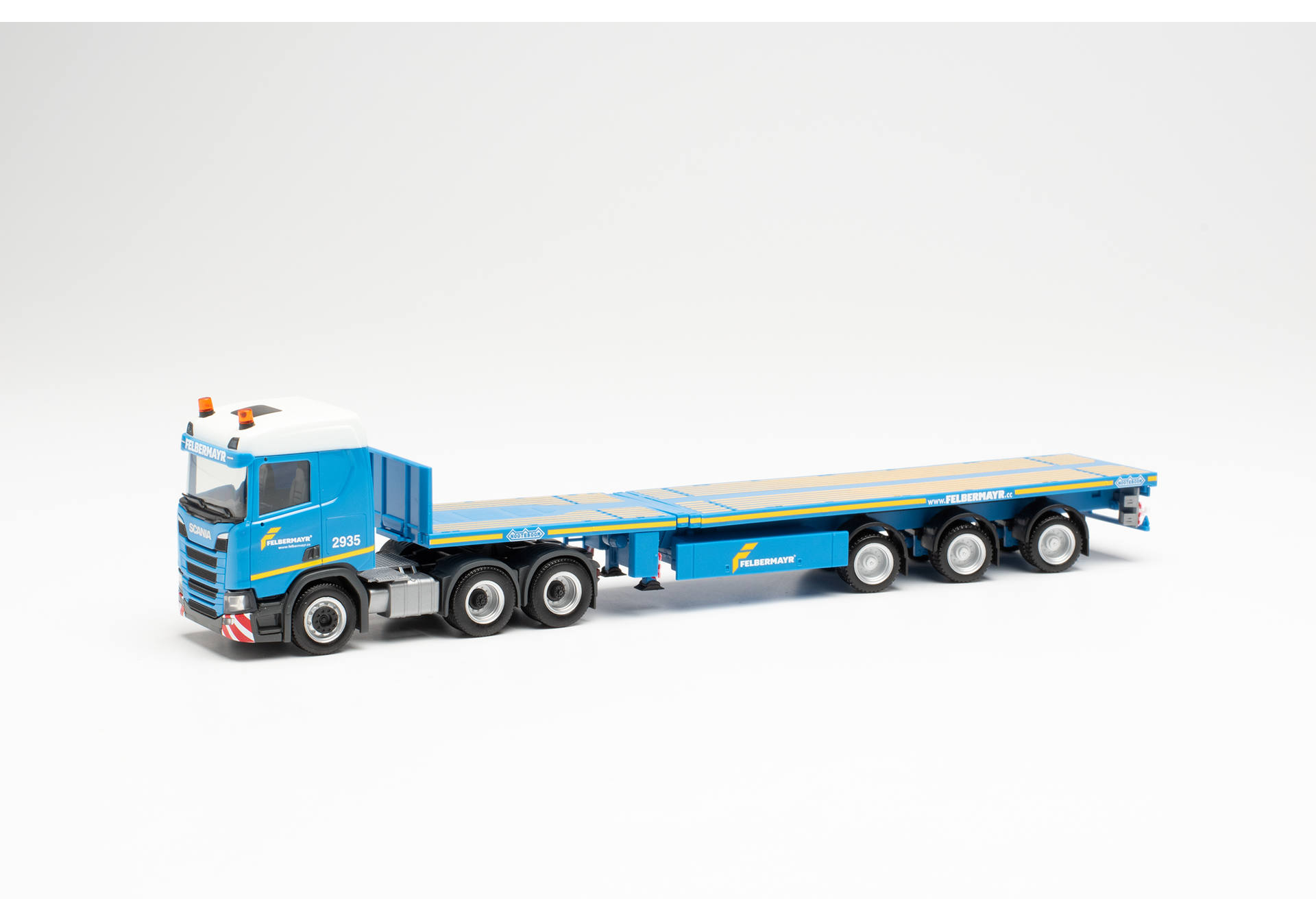 Scania CR 20 low roof 6×4 Teletrailer semitrailer “Felbermayr”