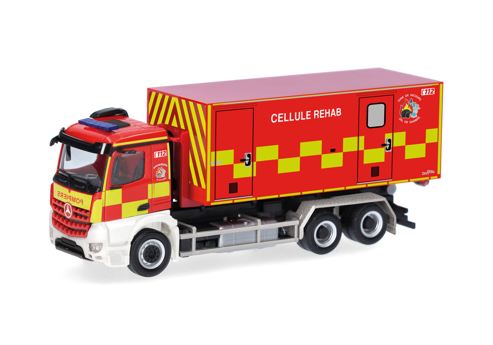 Mercedes-Benz Arocs M Wechsellader-LKW 3achs "Pompiers Cellule Rehab" (B)