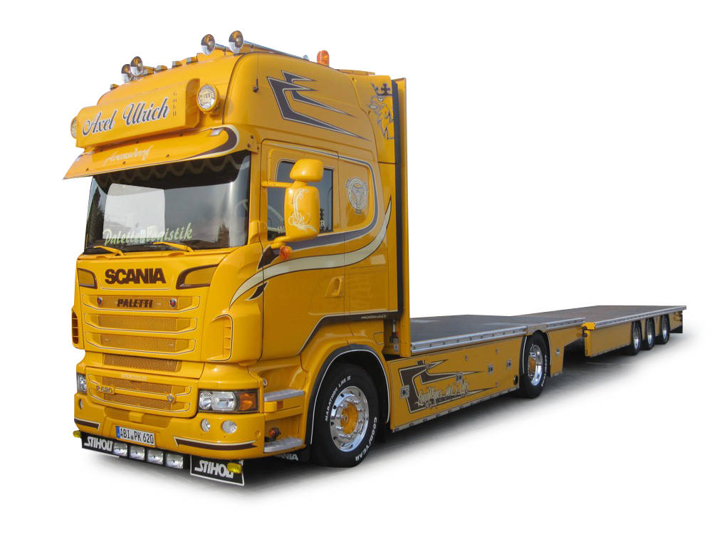 Scania R TL semitrailer with pallets "Axel Ulrich"