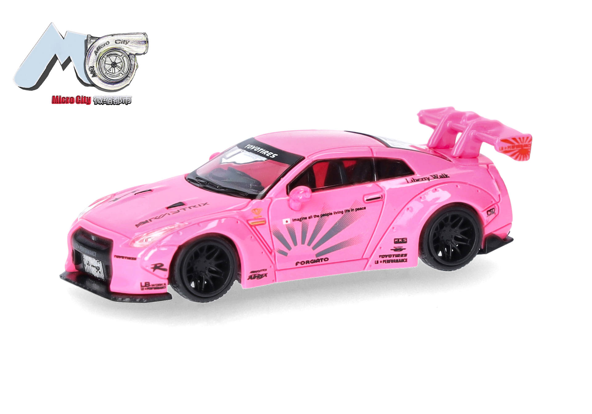 toy car, pink car, sports car, radiation wing,  decals, toy car, pink car, race car, die-cast, spoiler
