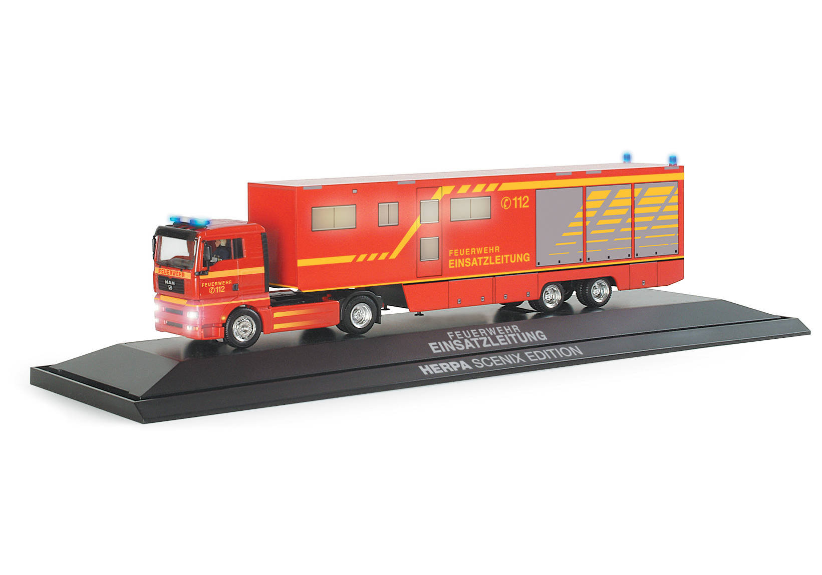 MAN TGA XL box semitraile “fire department", SCENIX