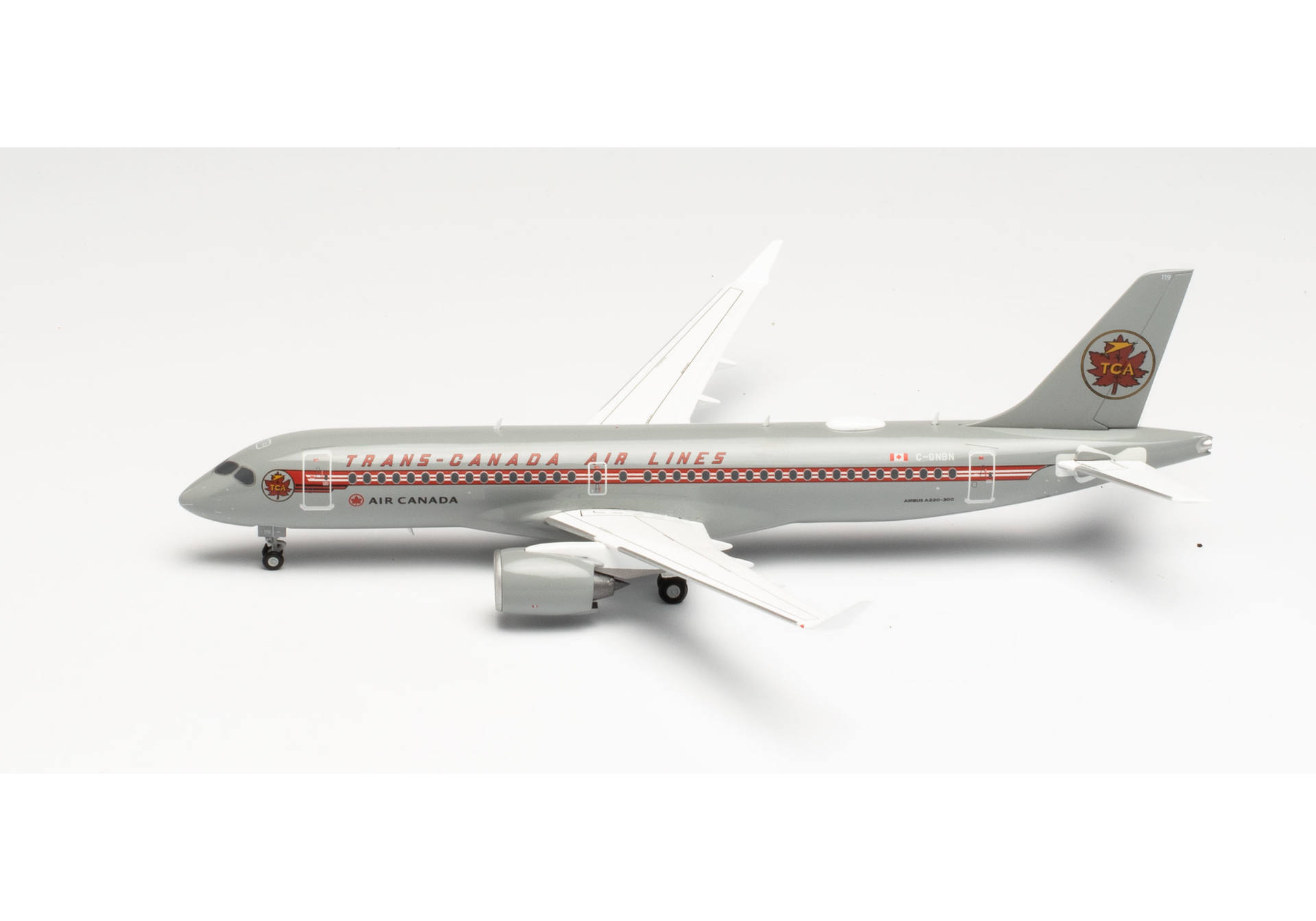 Air Canada Airbus A220-300 - Trans Canada Air Lines retro livery – C-GNBN