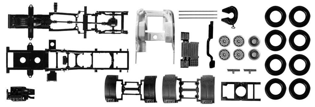 Chassis for tractor Scania R, forward-stroke 3-axle, content: 2 pcs.