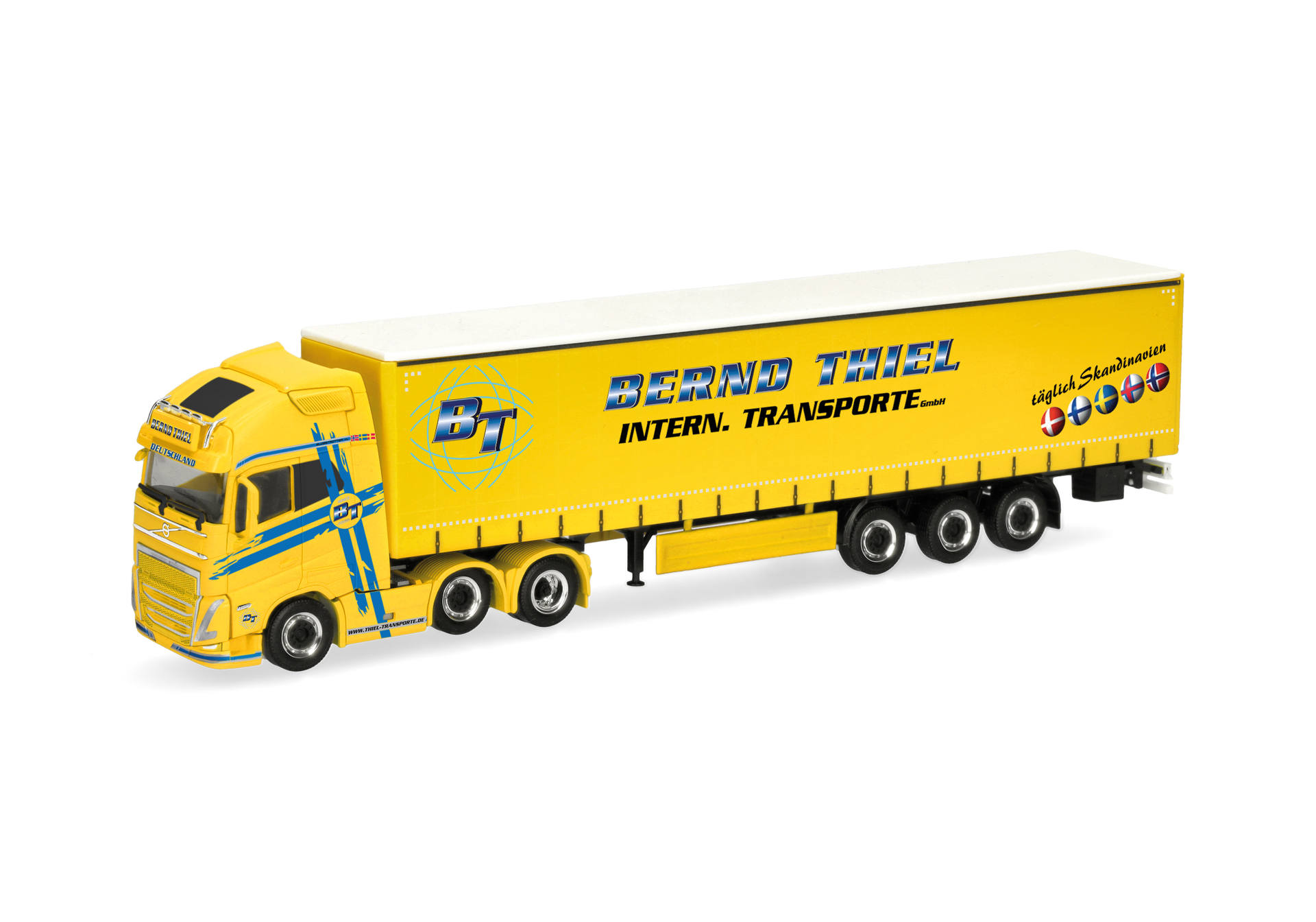 Volvo FH GL XL 2020 6x2 Gardinenplanen-Sattelzug "Bernd Thiel Transporte"