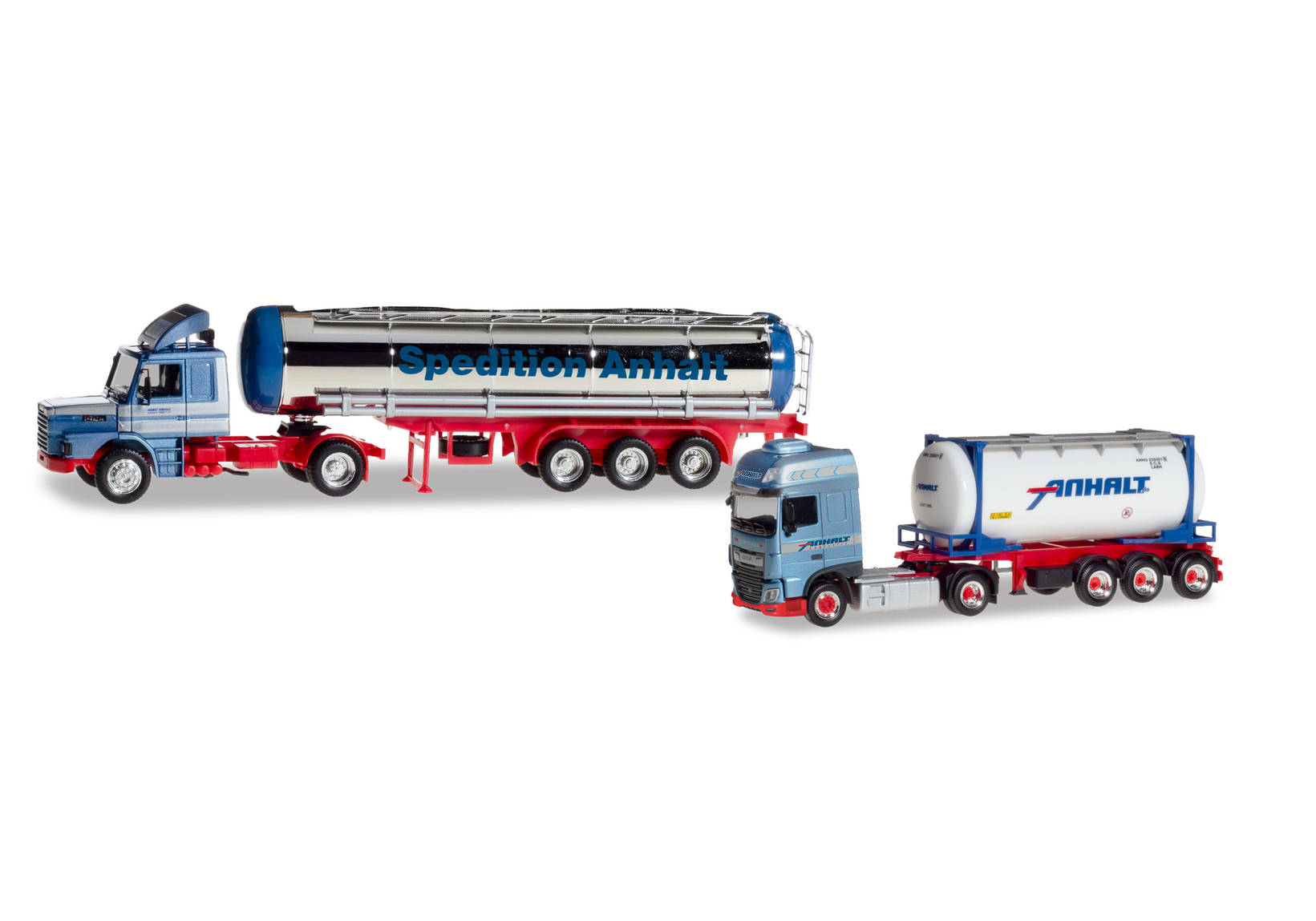 Jubiläumsset mit zwei Modellen "50 Jahre Spedition Anhalt"(Niedersachsen / Rehm-Flehde-Bargen)